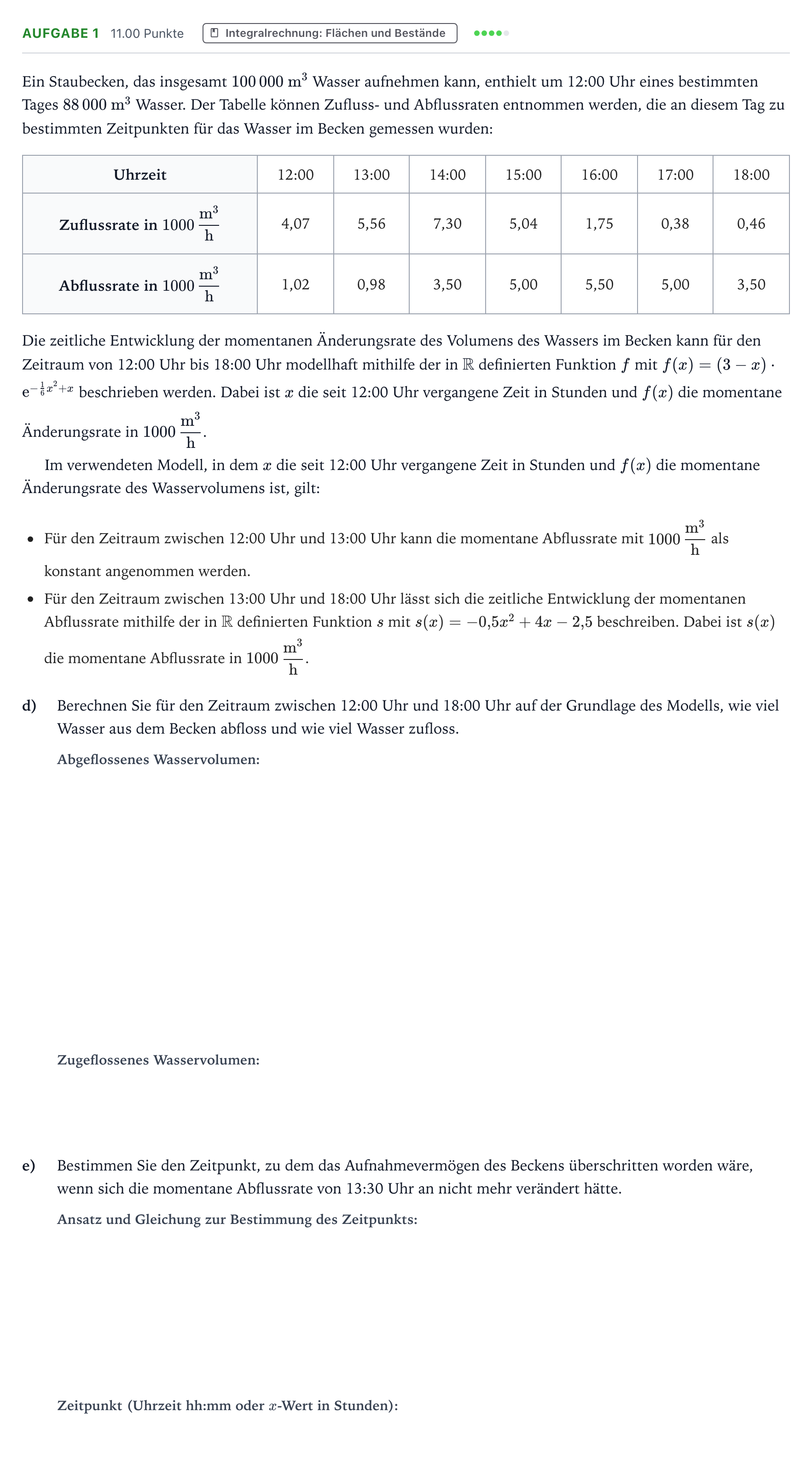 Aufgabenstellung: Aufgabe 1 - Integralrechnung · Abitur NRW Mathematik LK · Teil B · Analysis (CAS) 2019