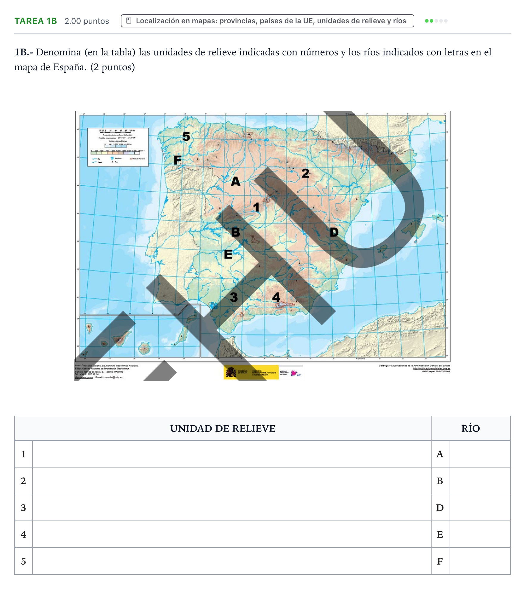 Enunciado: Tarea 1B · Geografía PAU País Vasco Extraordinaria 2026
