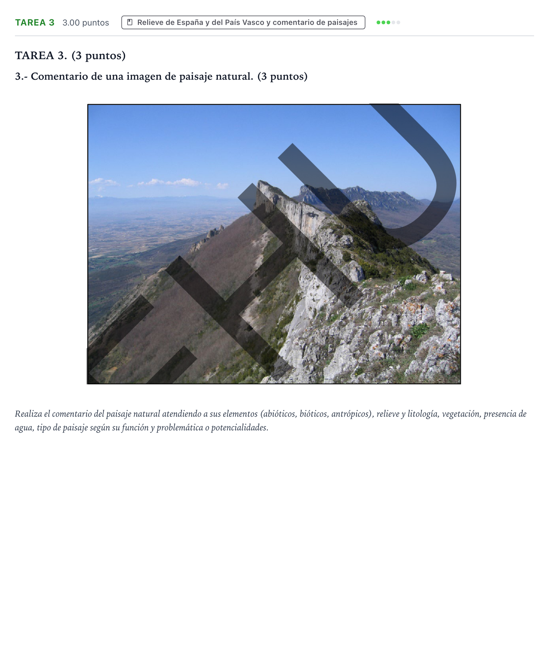 Enunciado: Tarea 3 · Geografía PAU País Vasco Extraordinaria 2026