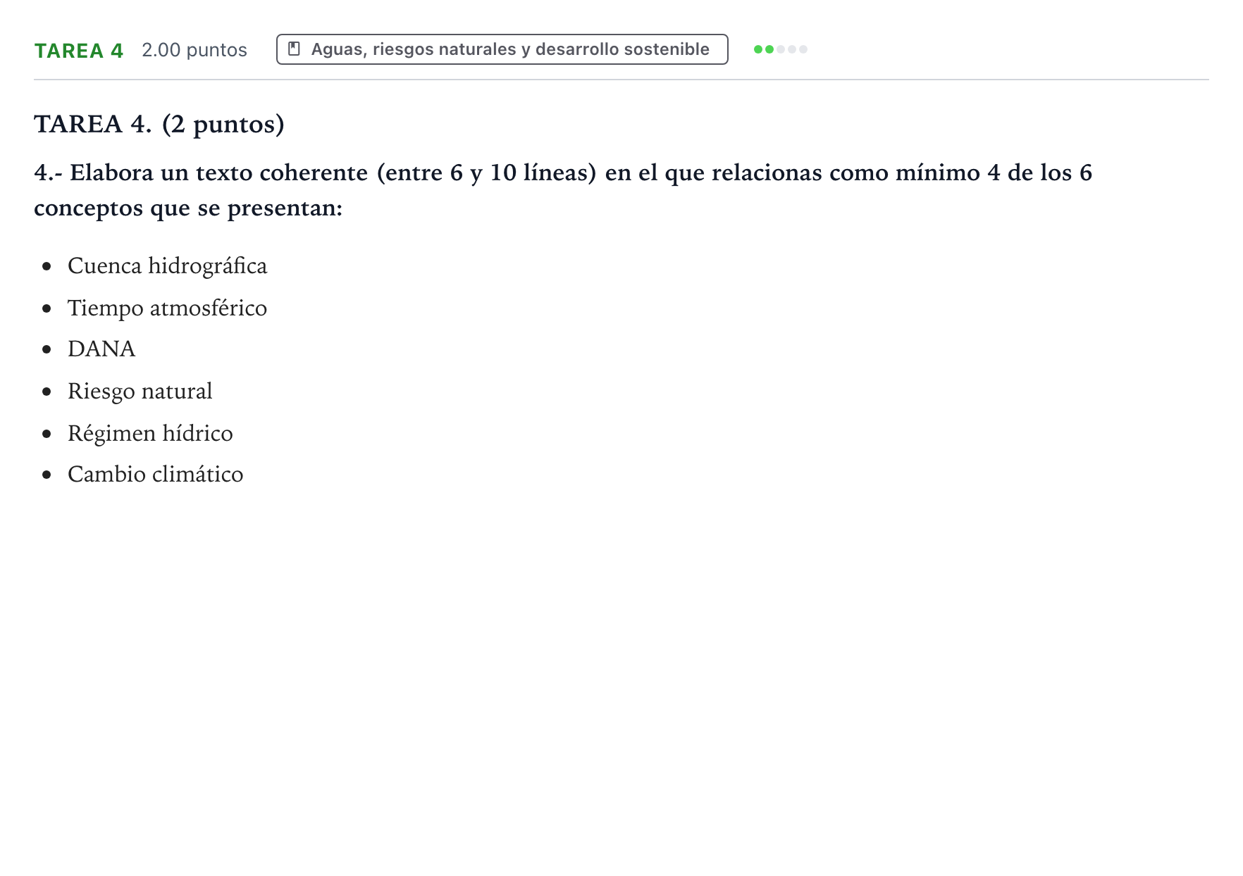 Enunciado: Tarea 4 · Geografía PAU País Vasco Extraordinaria 2026