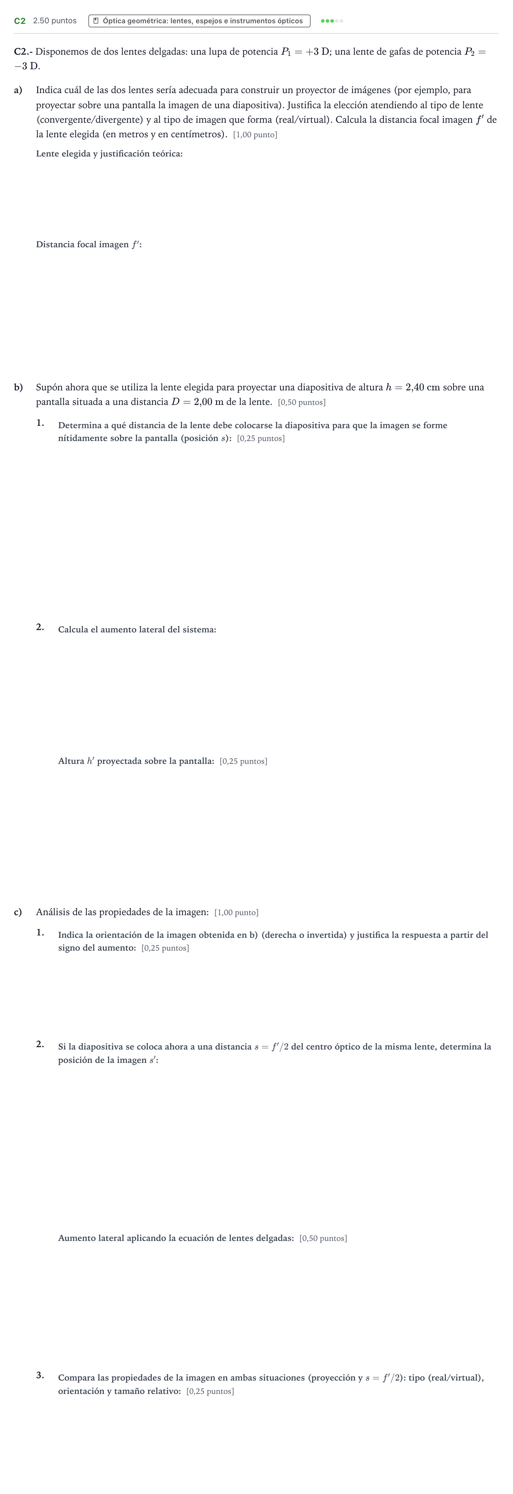Enunciado: Ejercicio C2 · Física PAU País Vasco Ordinaria 2026