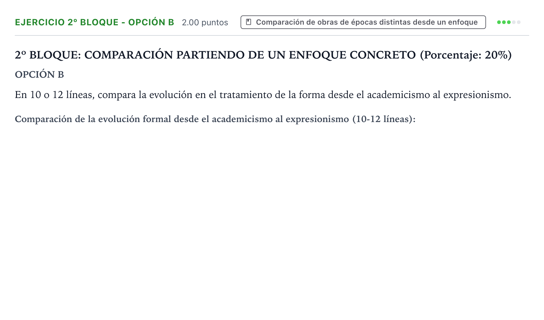 Enunciado: Ejercicio 2º Bloque - Opción B · Fundamentos Artísticos PAU País Vasco Ordinaria 2026