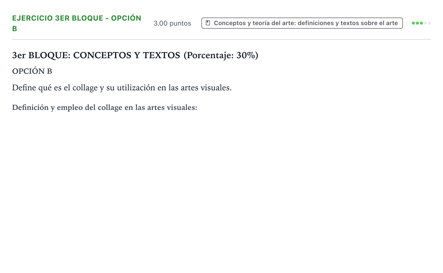 Enunciado: Ejercicio 3er Bloque - Opción B · Fundamentos Artísticos PAU País Vasco Ordinaria 2026