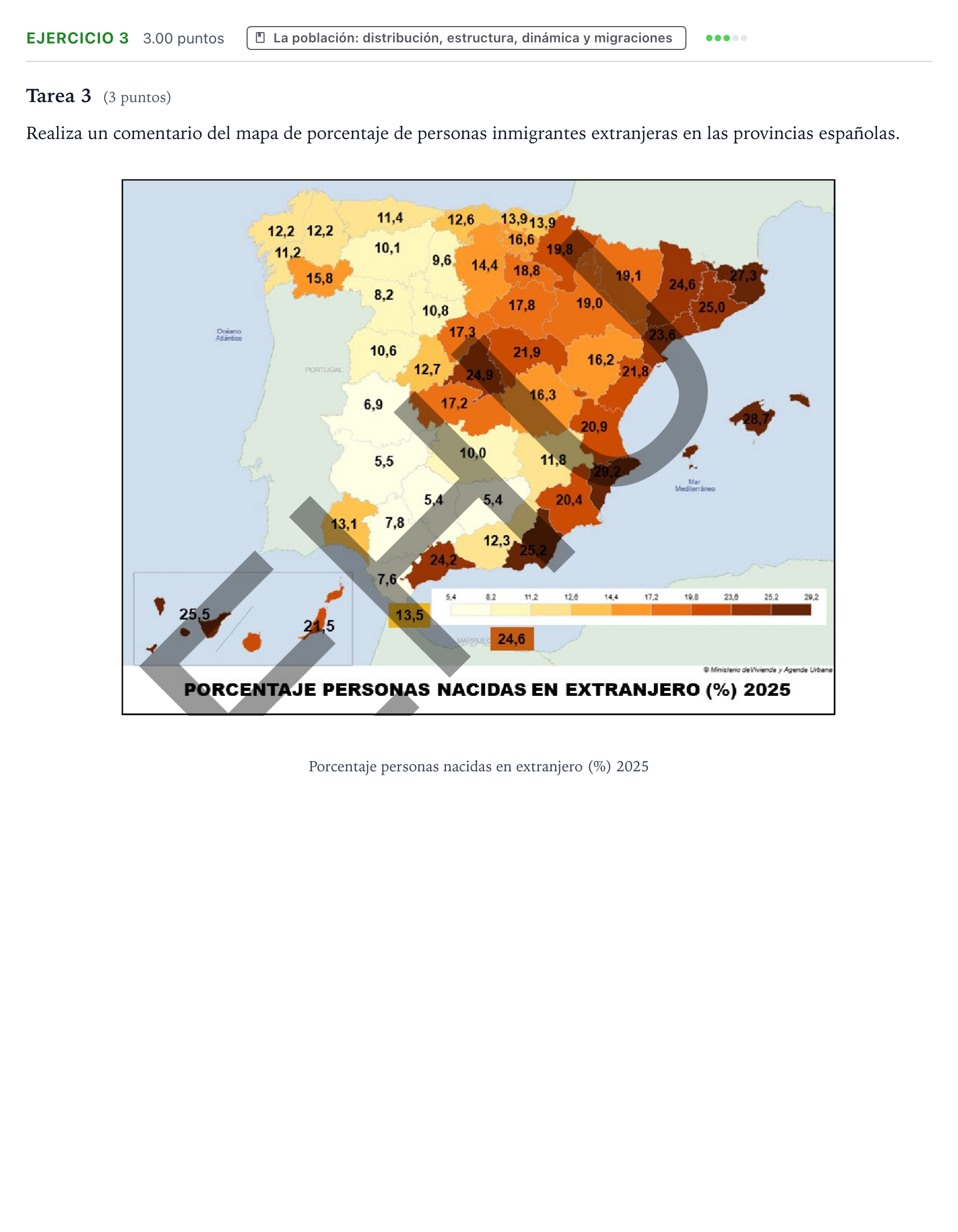 Enunciado: Problema 3 · Geografía PAU País Vasco Ordinaria 2026