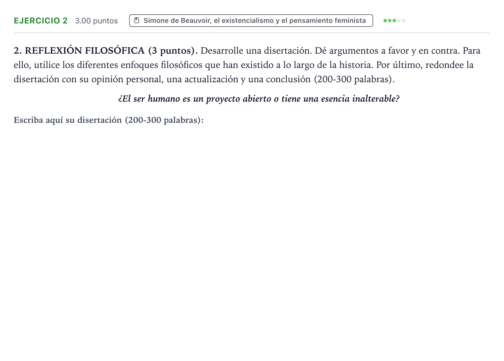 Enunciado: Problema 2 · Historia de la Filosofía PAU País Vasco Extraordinaria 2026