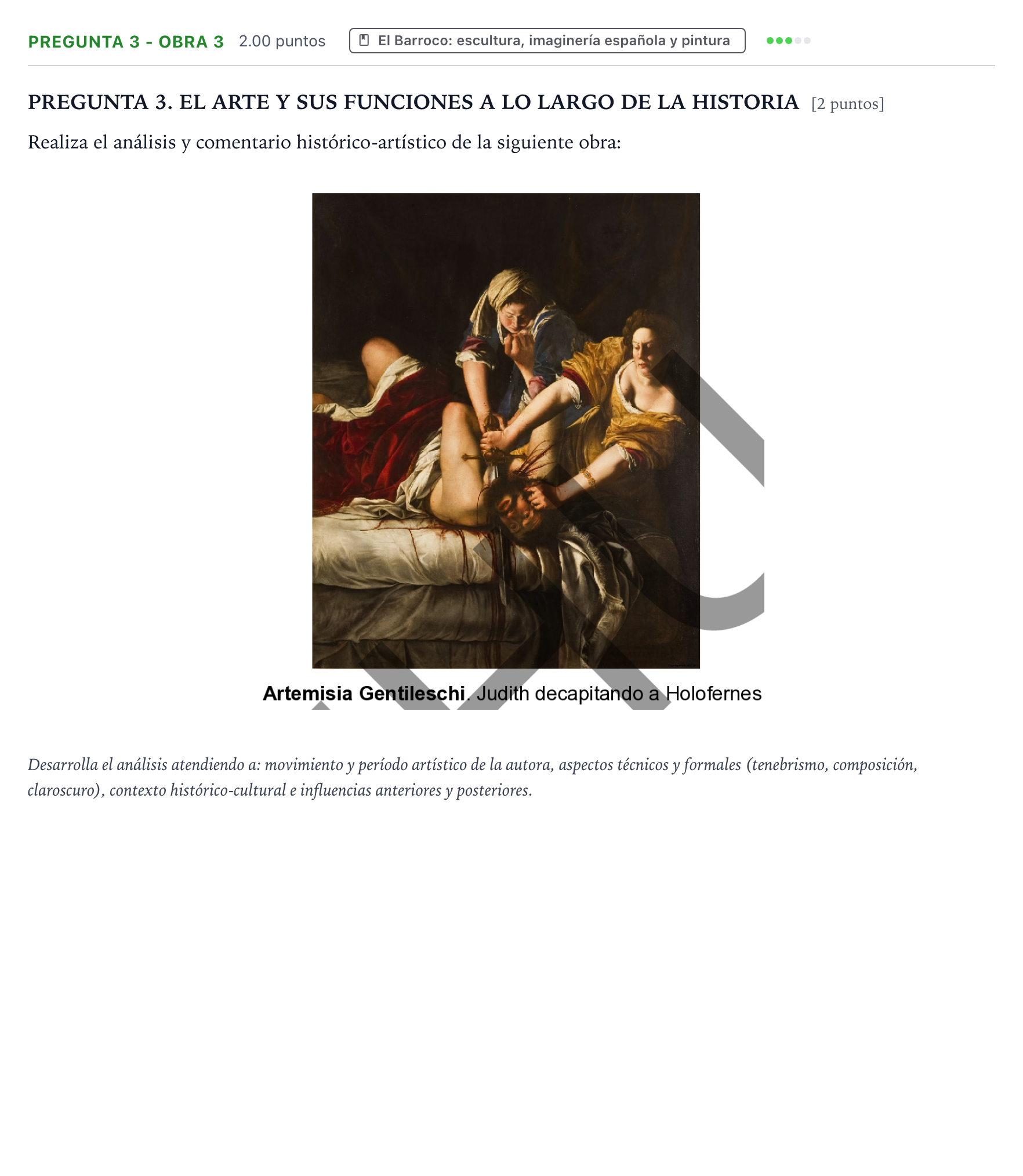 Enunciado: Pregunta 3 - Obra 3 · Historia del Arte PAU País Vasco Ordinaria 2026