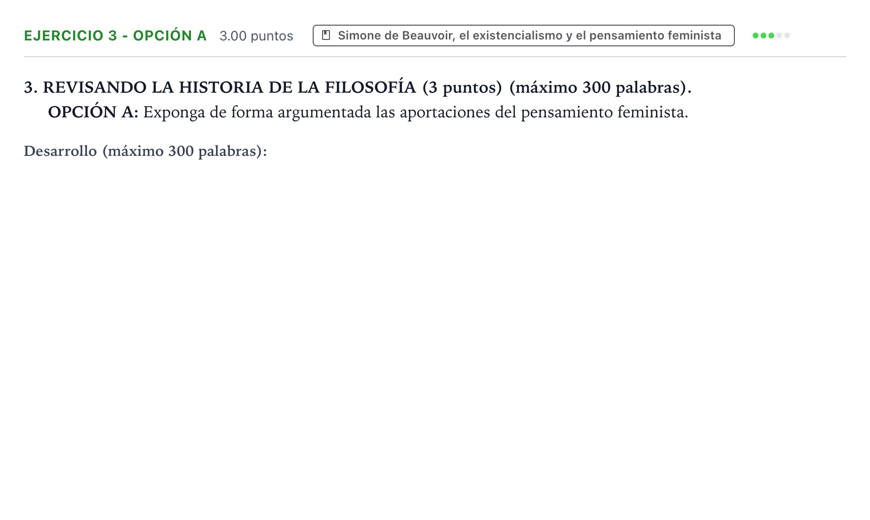 Enunciado: Ejercicio 3 - Opción A · Historia de la Filosofía PAU País Vasco Ordinaria 2026