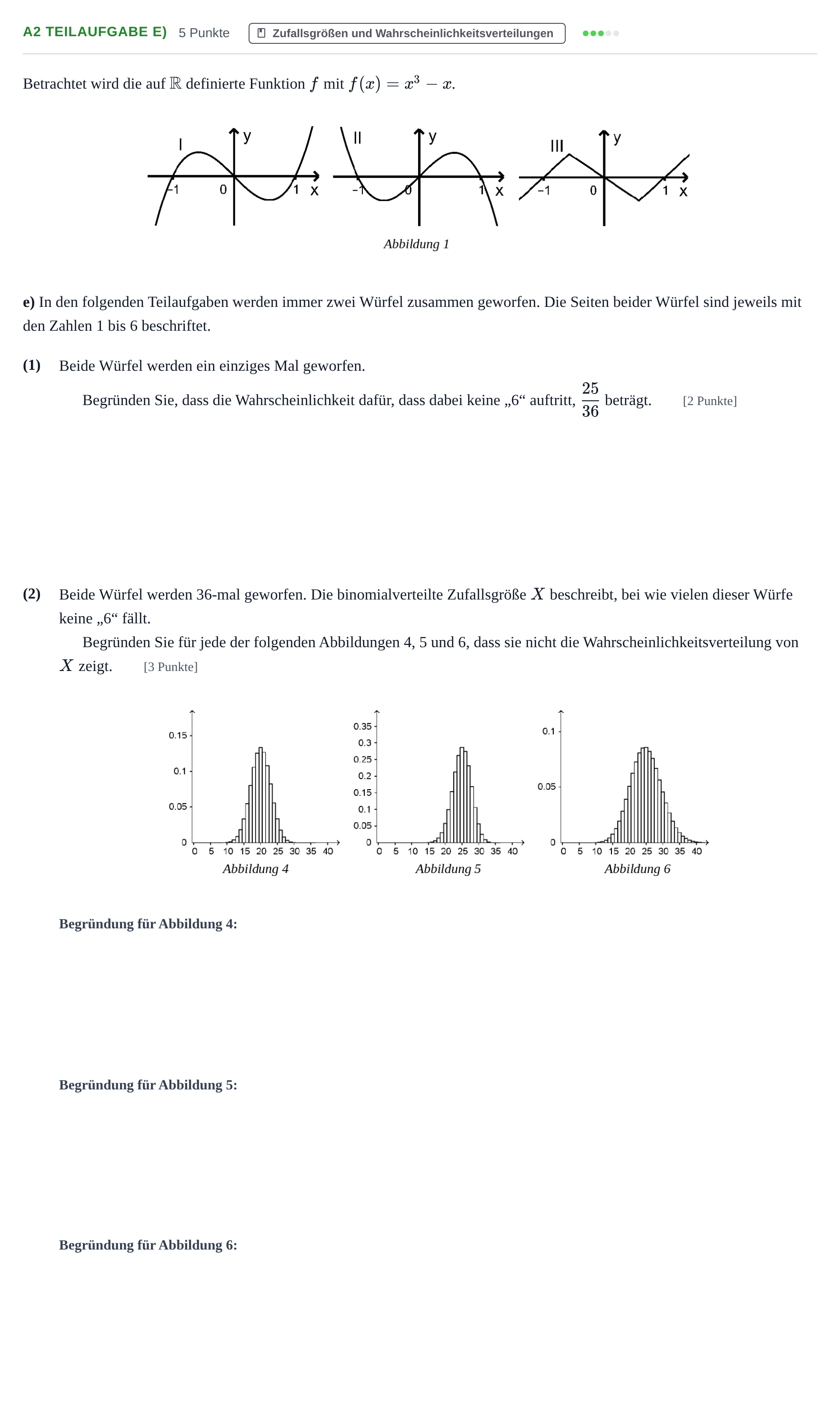 Aufgabenstellung: Aufgabe A2 Teilaufgabe e) - Zufallsgrößen und Wahrscheinl… · Abitur NRW Mathematik GK · Haupttermin · CAS 2021
