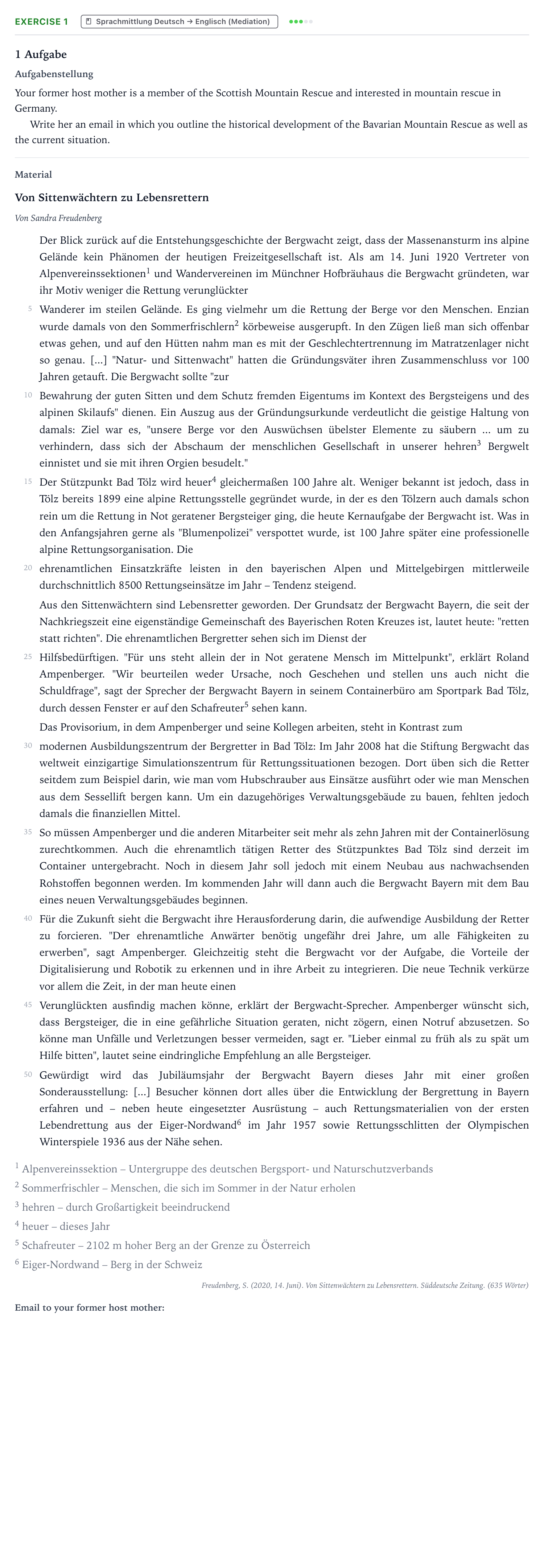 Aufgabenstellung: Aufgabe 1 · Abitur NRW Englisch LK · Freudenberg: Von Sittenwächtern zu 2023
