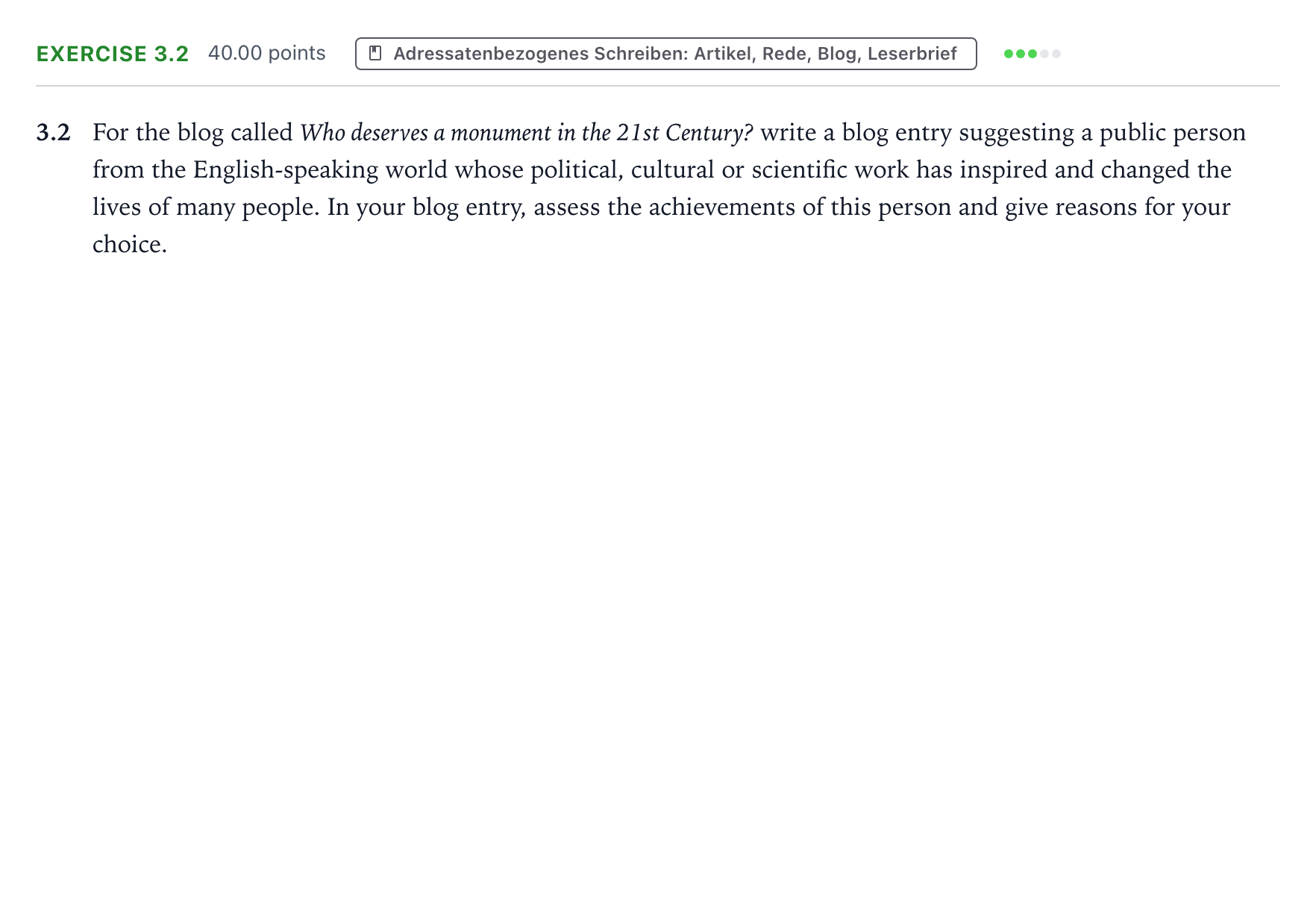 Aufgabenstellung: Aufgabe 3.2 · Abitur NRW Englisch LK · Landrieu: Speech on the Removal of 2020