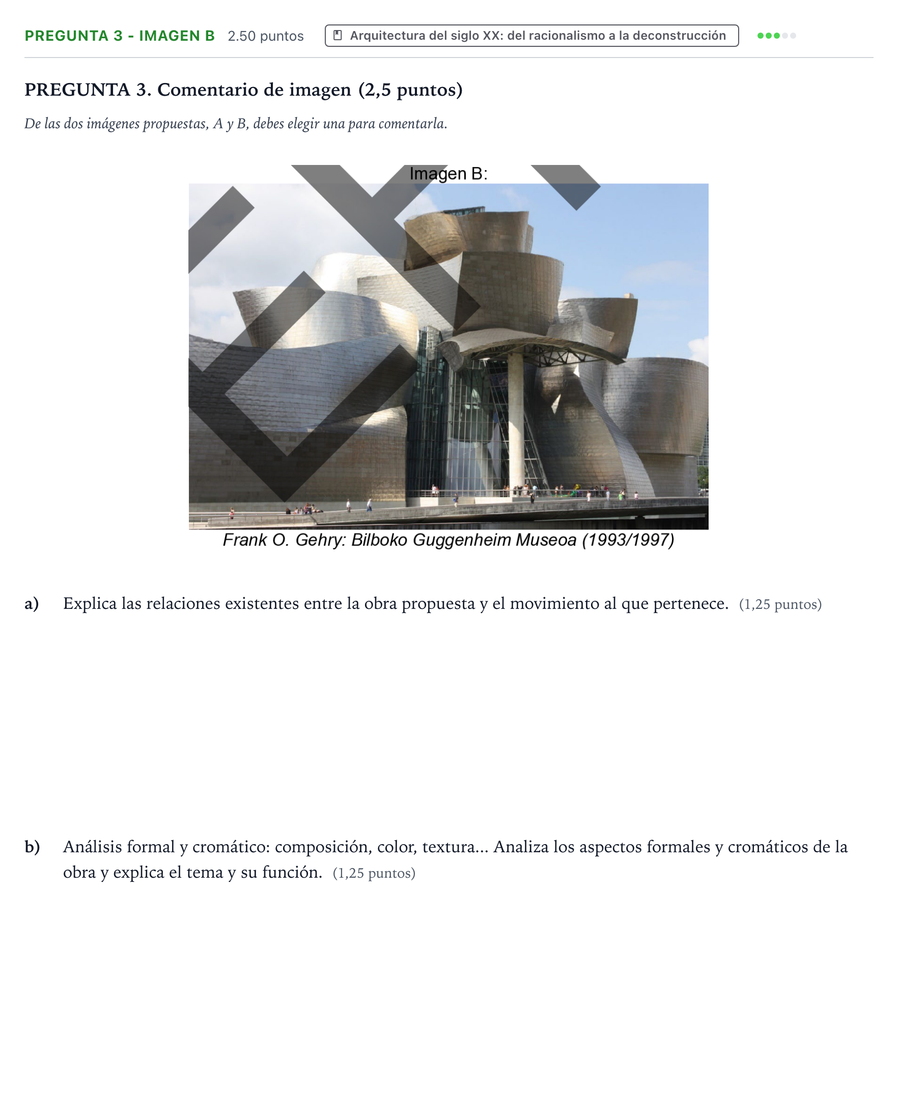 Enunciado: Pregunta 3 - Imagen B · Movimientos Culturales y Artísticos PAU País Vasco Extraordinaria 2026