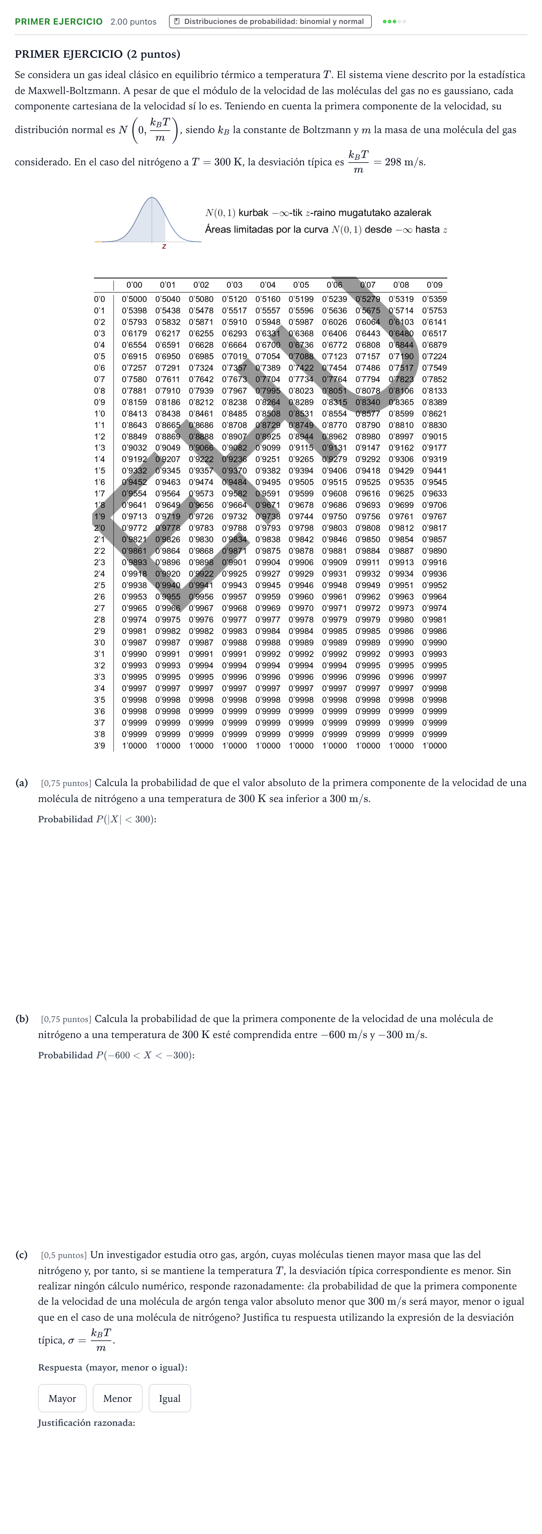 Enunciado: Ejercicio Primer Ejercicio · Matemáticas II PAU País Vasco Ordinaria 2026