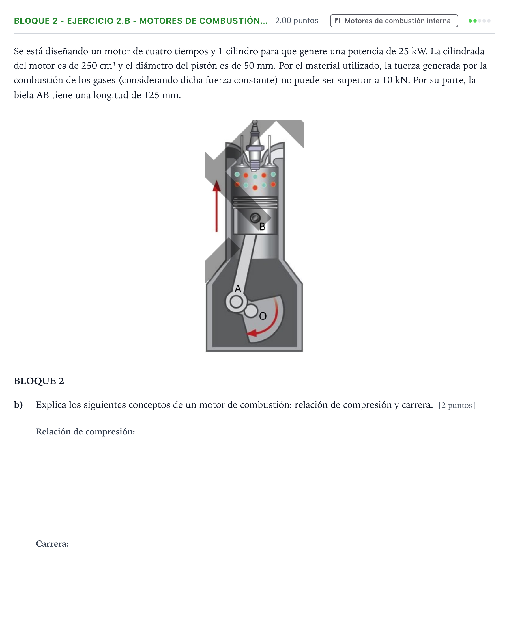 Enunciado: Bloque 2 - Ejercicio 2.b - Motores de combustión… · Tecnología e Ingeniería II PAU País Vasco Ordinaria 2026