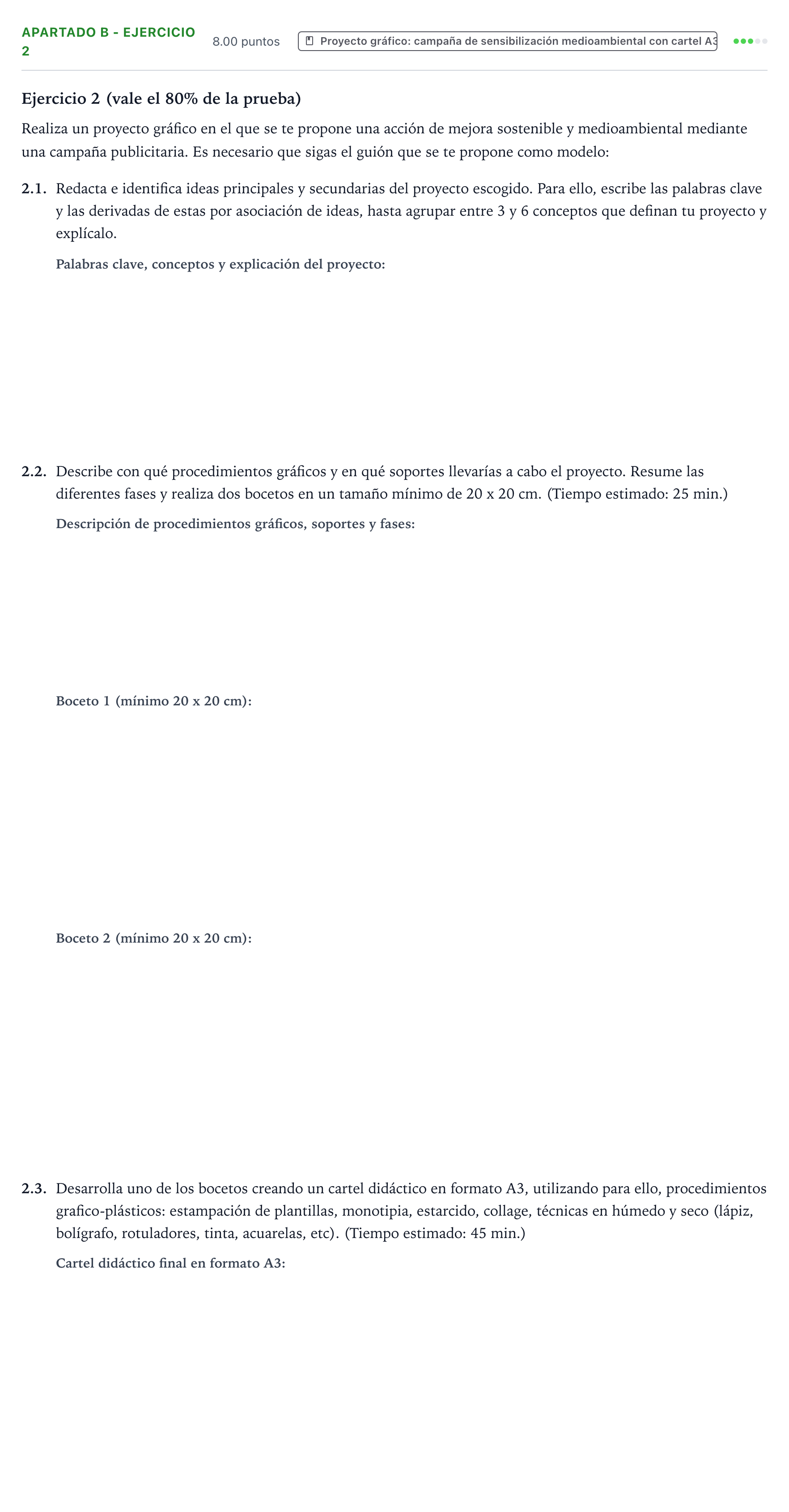 Enunciado: Apartado B - Ejercicio 2 · Técnicas de Expresión Gráfico-Plástica PAU País Vasco Extraordinaria 2026