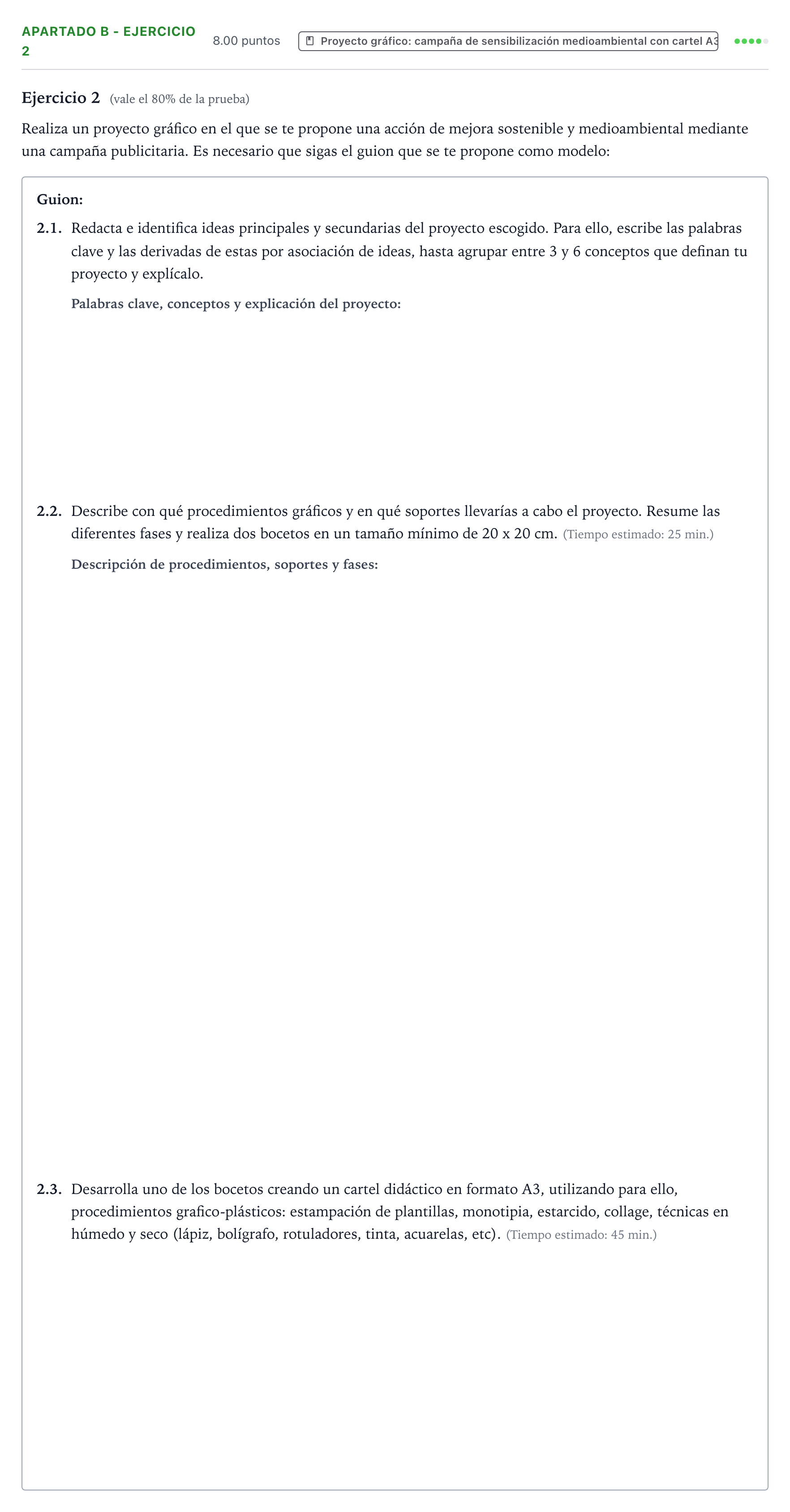 Enunciado: Apartado B - Ejercicio 2 · Técnicas de Expresión Gráfico-Plástica PAU País Vasco Ordinaria 2026