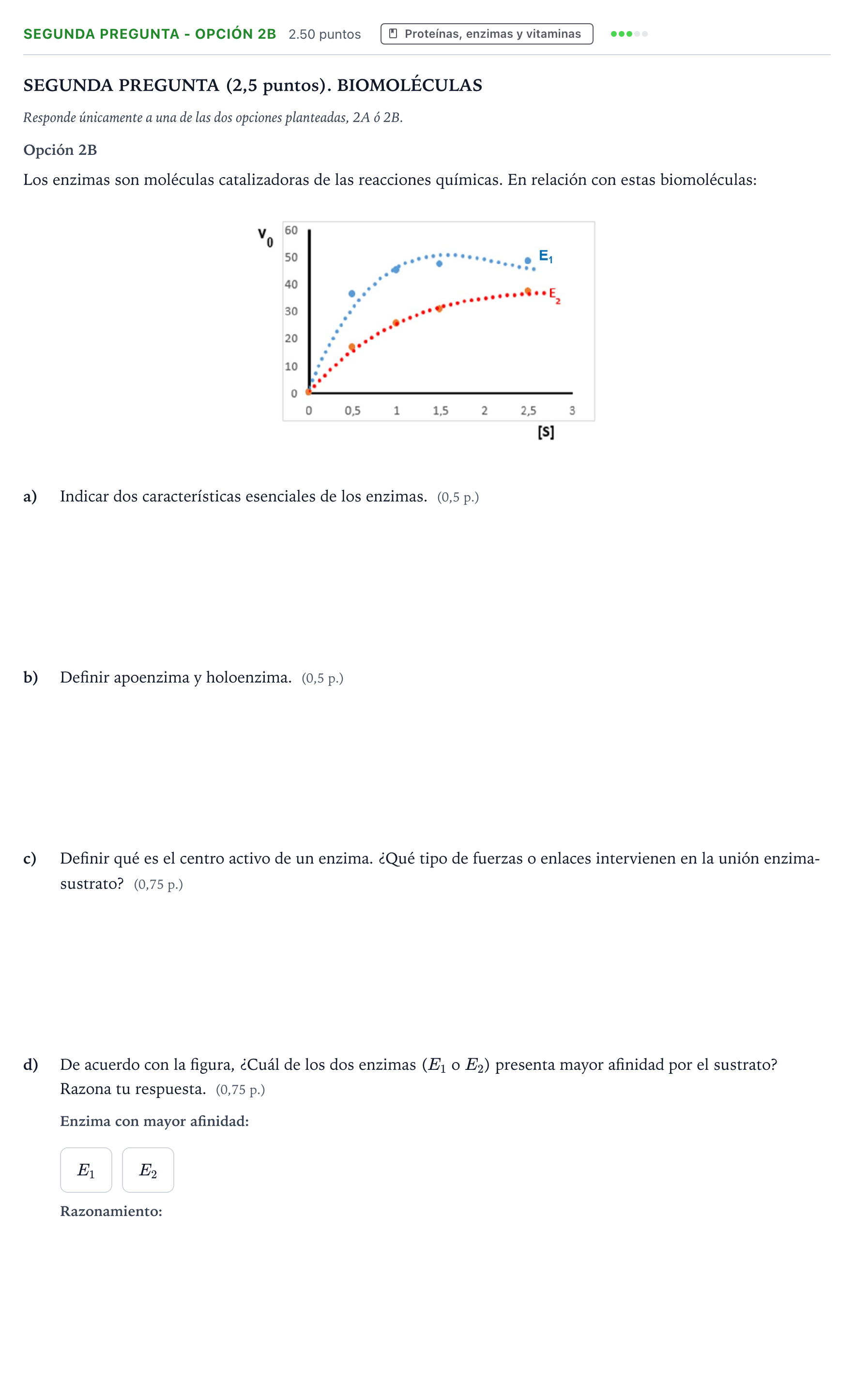 Enunciado: Ejercicio Segunda Pregunta - Opción 2B · Biología PAU País Vasco Ordinaria 2025