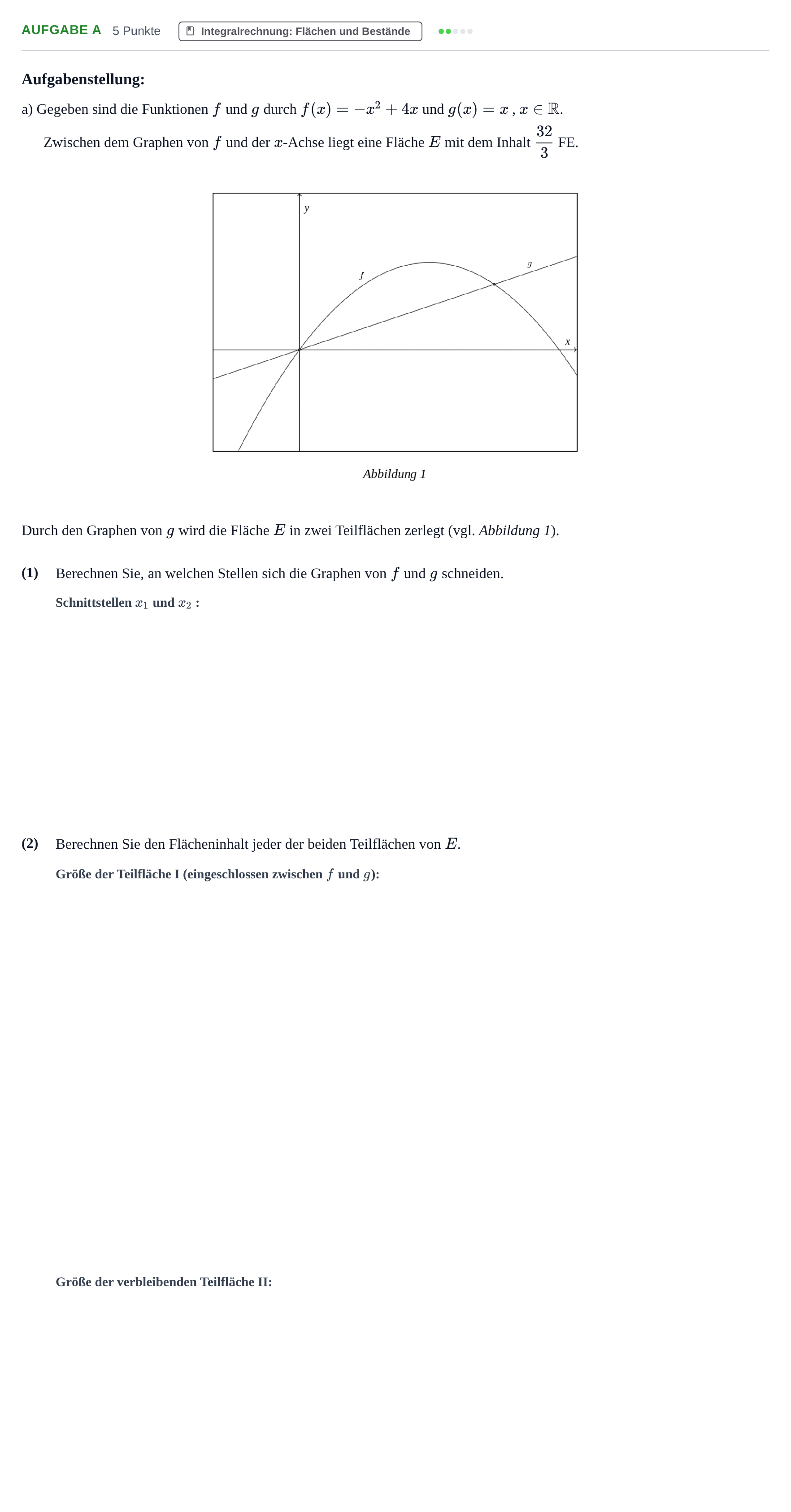 Aufgabenstellung: Aufgabe a · Abitur NRW Mathematik GK · Haupttermin · GTR · Weiterbildungsk 2021