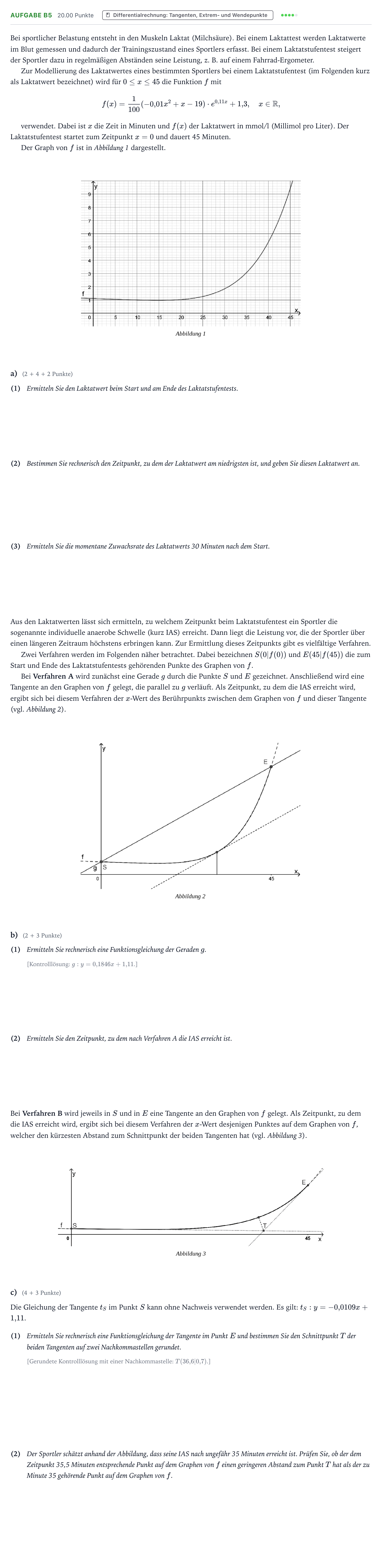 Aufgabenstellung: Aufgabe B5 · Abitur NRW Mathematik GK · Nachtermin · CAS · Weiterbildungsko 2021
