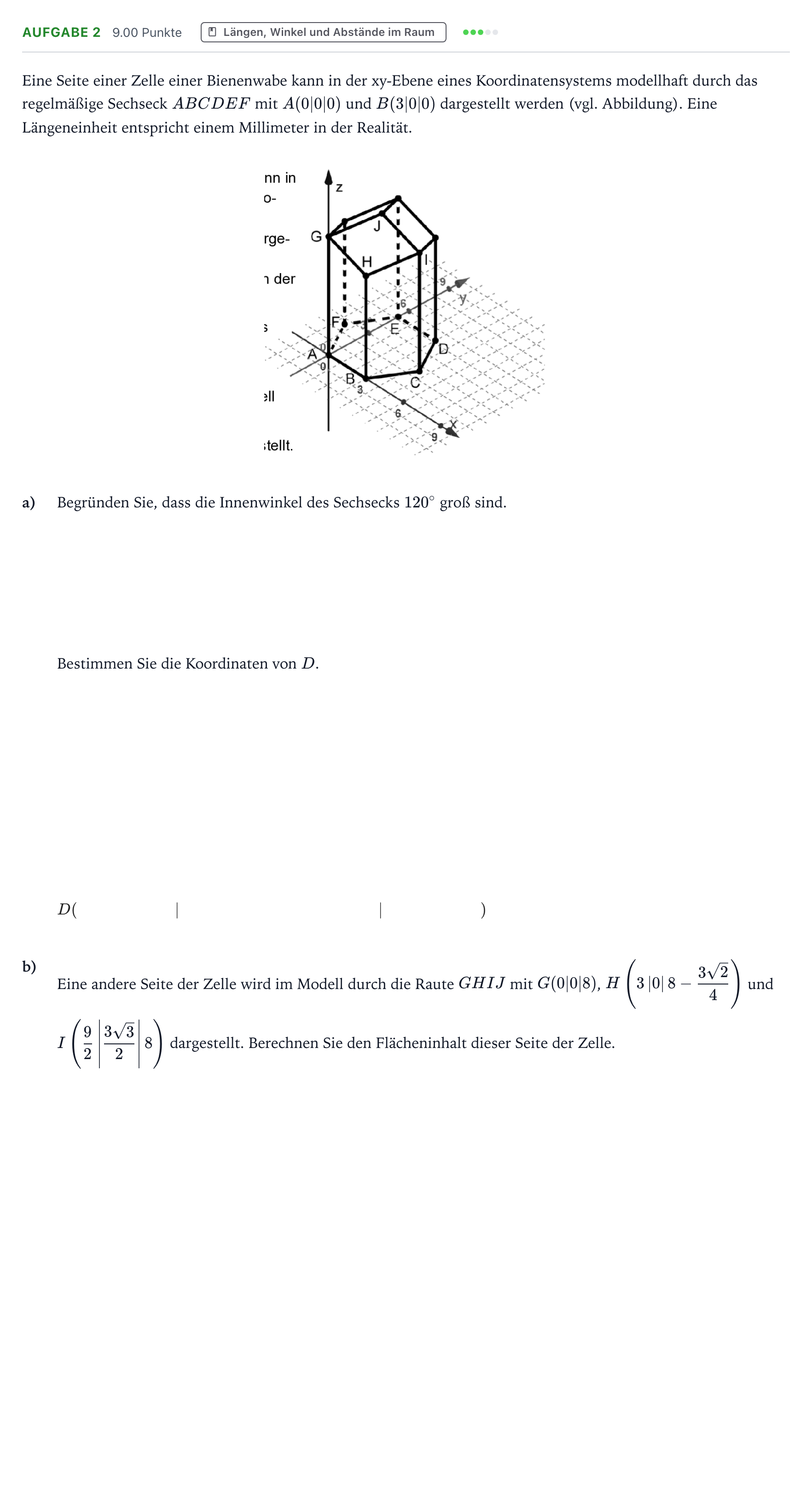 Aufgabenstellung: Aufgabe 2 · Abitur NRW Mathematik LK · Teil B · Lineare Algebra (CAS) 2020