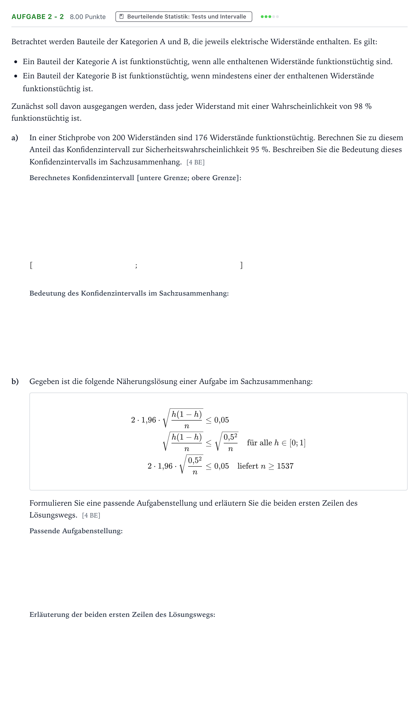 Aufgabenstellung: Aufgabe 2 - 2 · Abitur NRW Mathematik LK · Teil B · Stochastik (CAS) 2020