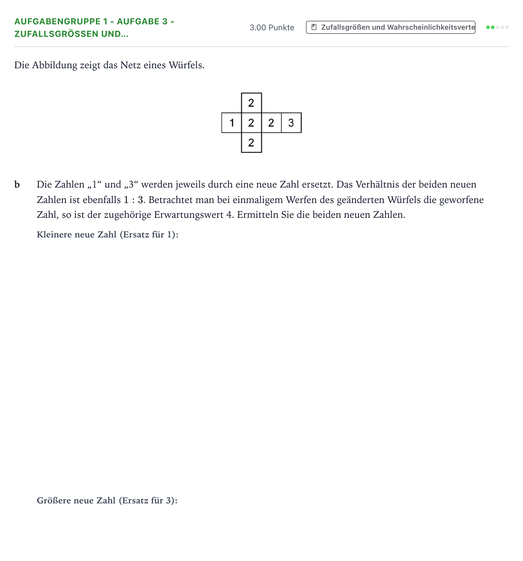 Aufgabenstellung: Aufgabengruppe 1 - Aufgabe 3 - Zufallsgrößen und… · Abitur NRW Mathematik LK · Teil A · Stochastik 2020