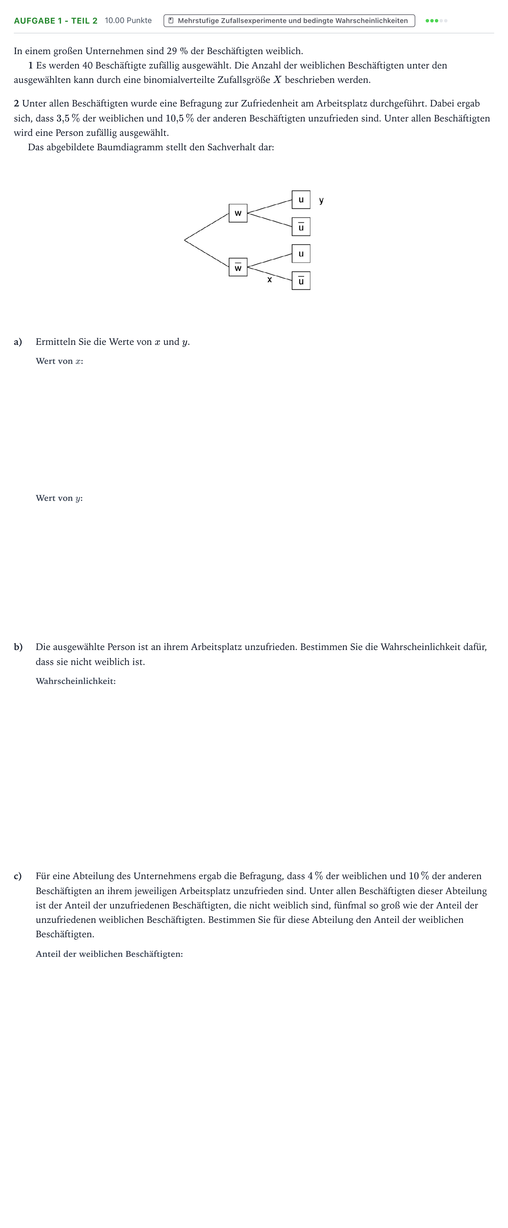 Aufgabenstellung: Aufgabe 1 - Teil 2 · Abitur NRW Mathematik GK · Teil B · Stochastik (WTR) 2020