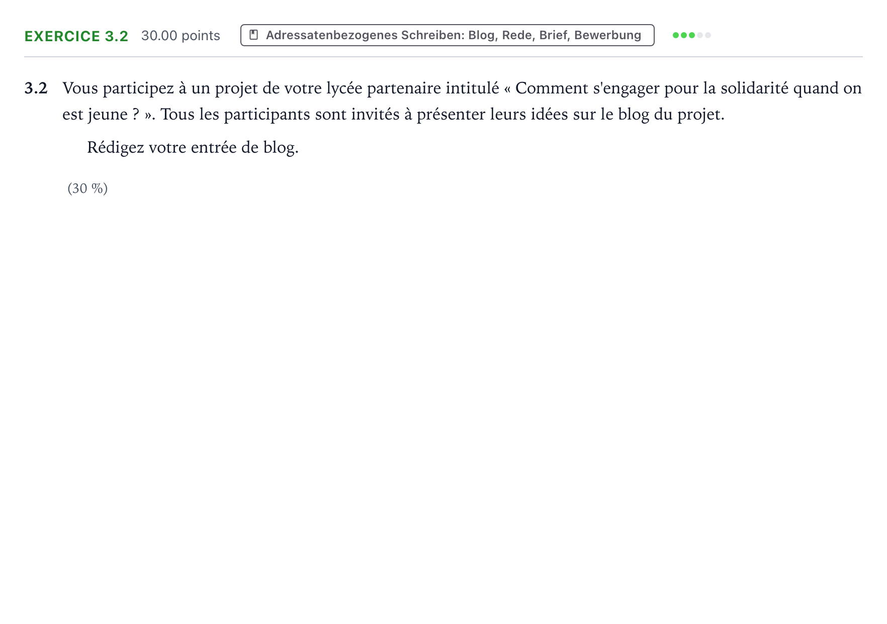 Aufgabenstellung: Aufgabe 3.2 · Abitur NRW Französisch LK · Halimi/Cojean: Une farouche liberté 2023