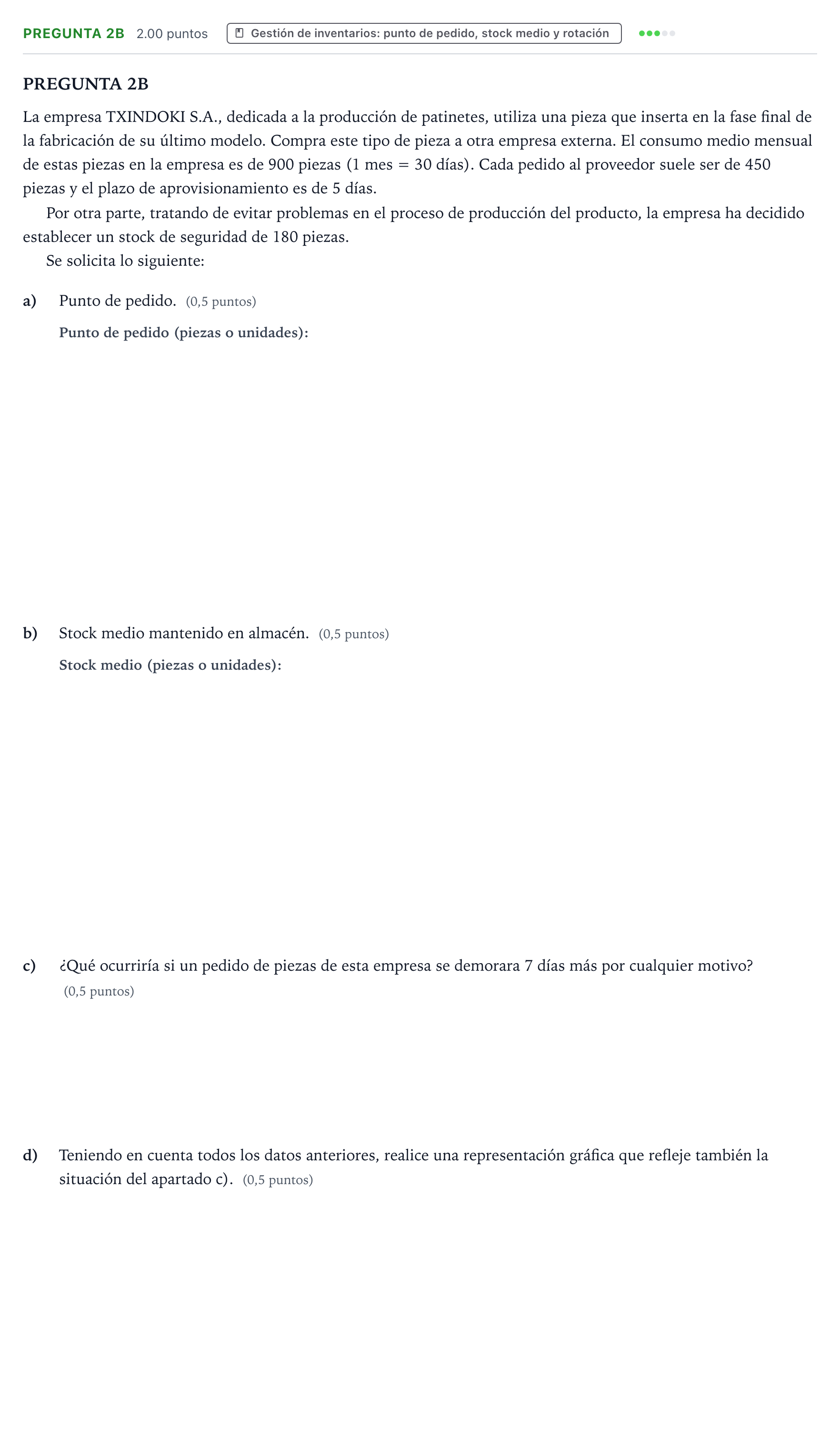 Enunciado: Pregunta 2B · Empresa y Diseño de Modelos de Negocio PAU País Vasco Ordinaria 2025