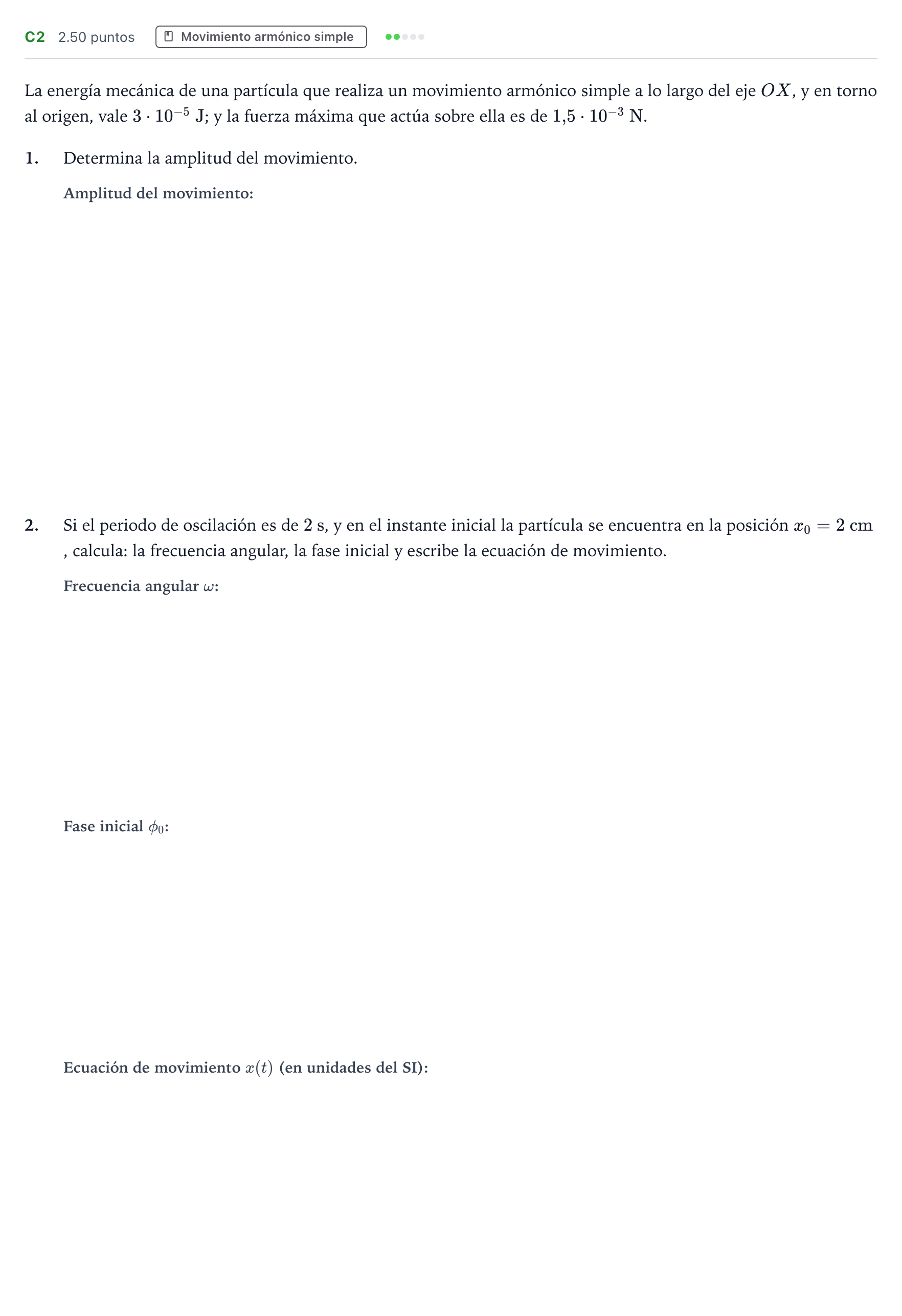 Enunciado: Ejercicio C2 · Física PAU País Vasco Extraordinaria 2025
