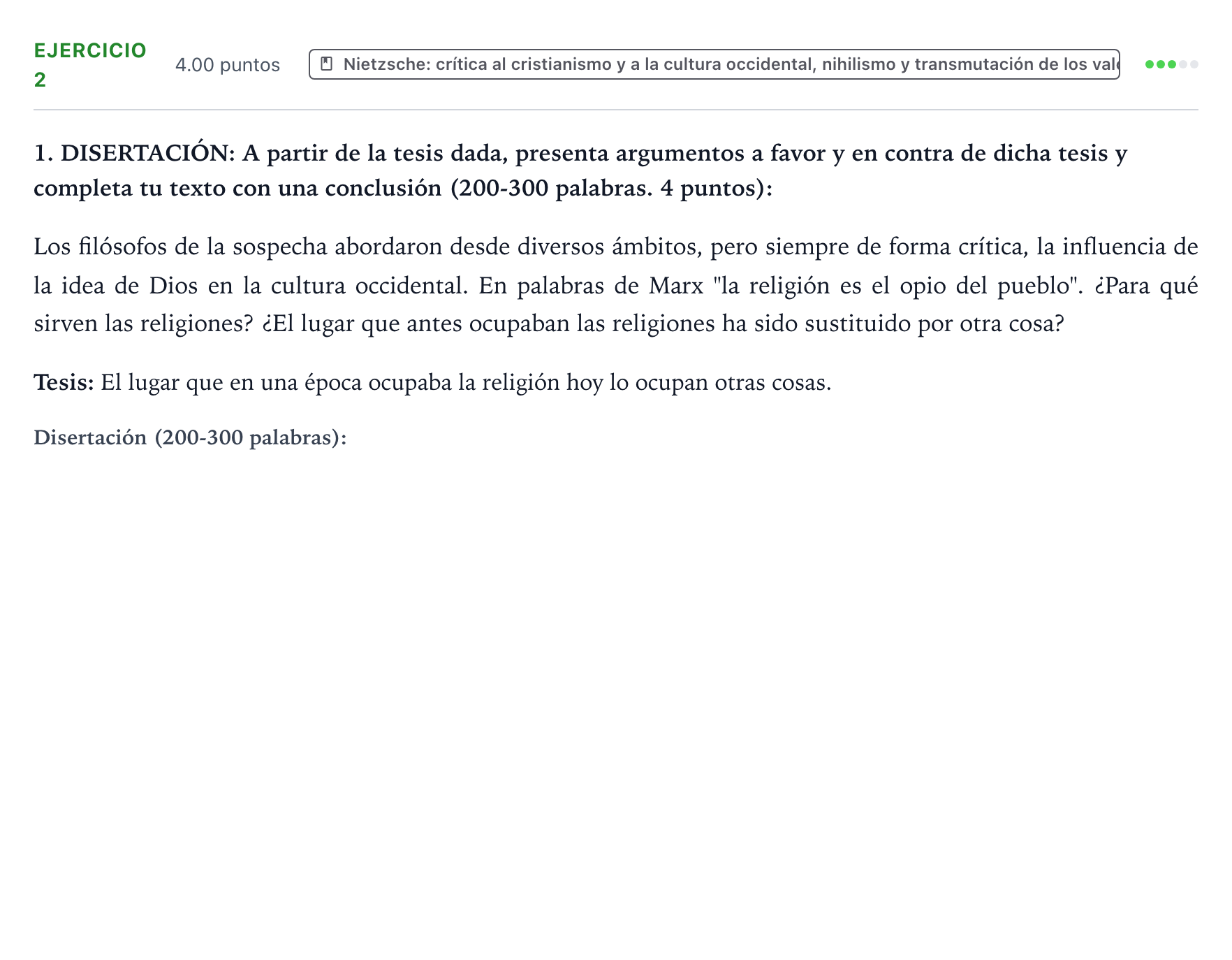 Enunciado: Problema 2 · Historia de la Filosofía PAU País Vasco Ordinaria 2025