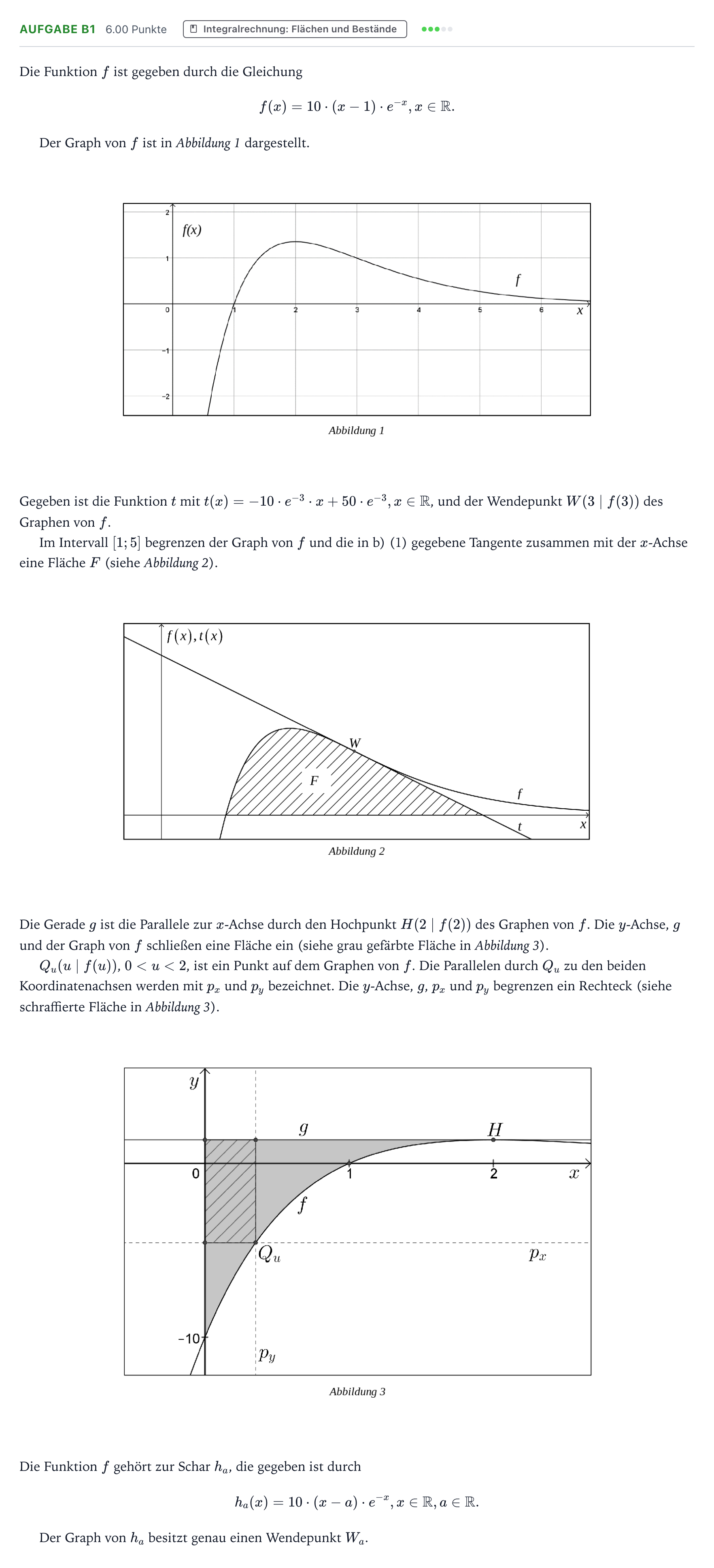 Aufgabenstellung: Aufgabe B1 - Integralrechnung · Abitur NRW Mathematik LK · Haupttermin · CAS · Weiterbildungsk 2021