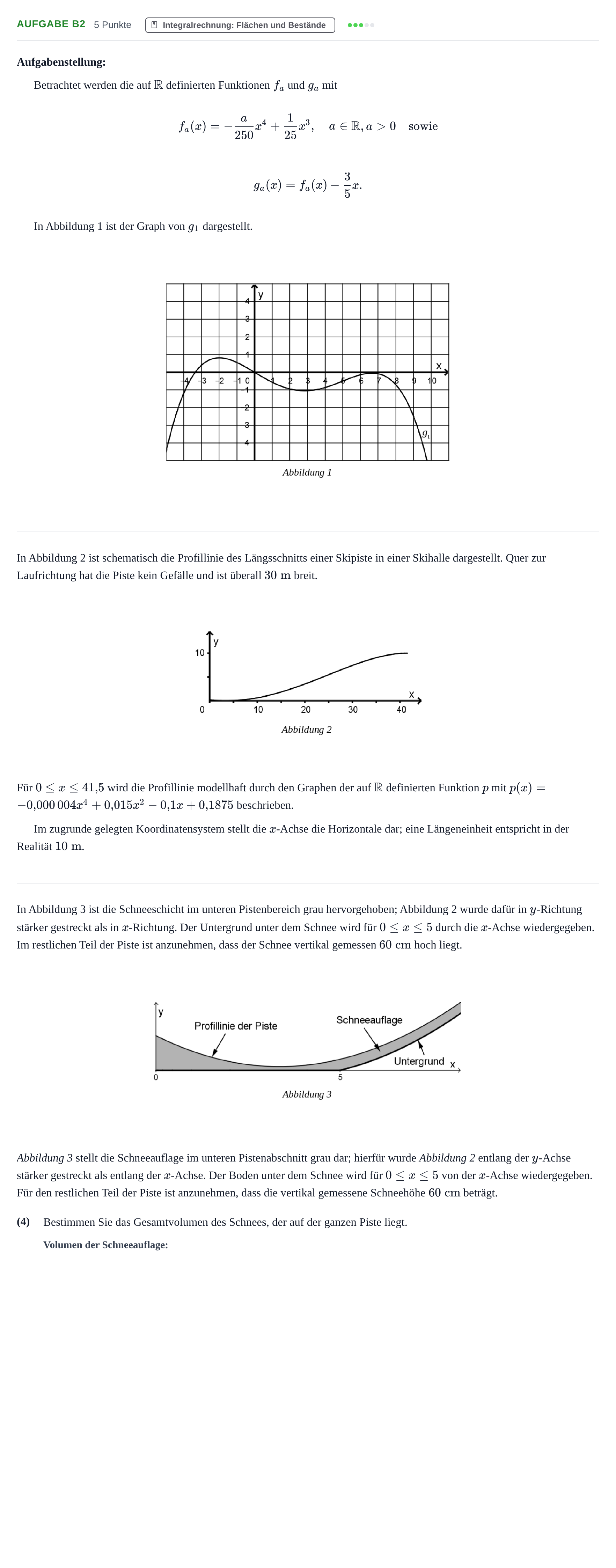 Aufgabenstellung: Aufgabe B2 - Integralrechnung · Abitur NRW Mathematik LK · Haupttermin · CAS · Weiterbildungsk 2021