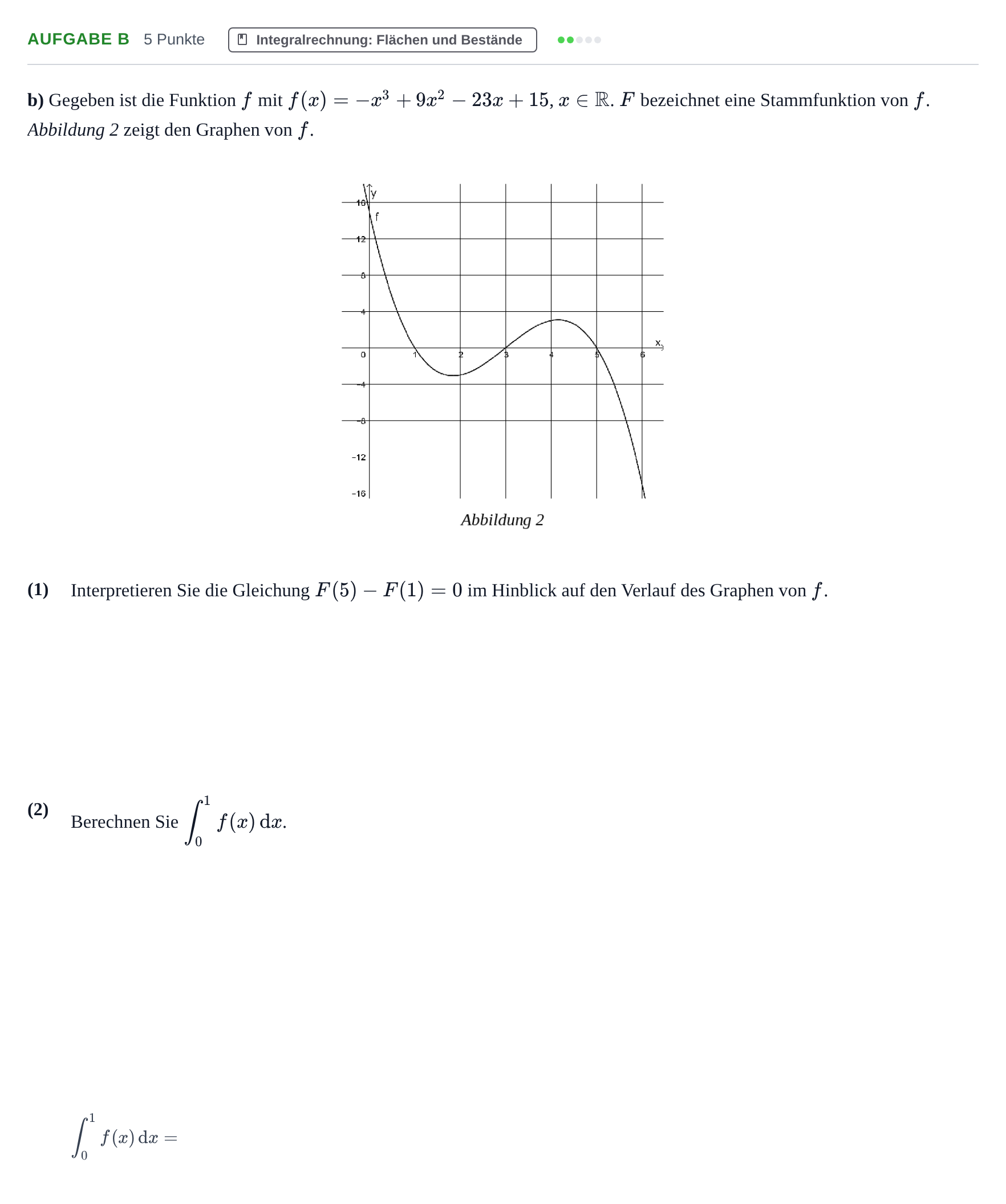 Aufgabenstellung: Aufgabe b · Abitur NRW Mathematik LK · Haupttermin · CAS · Weiterbildungsk 2021