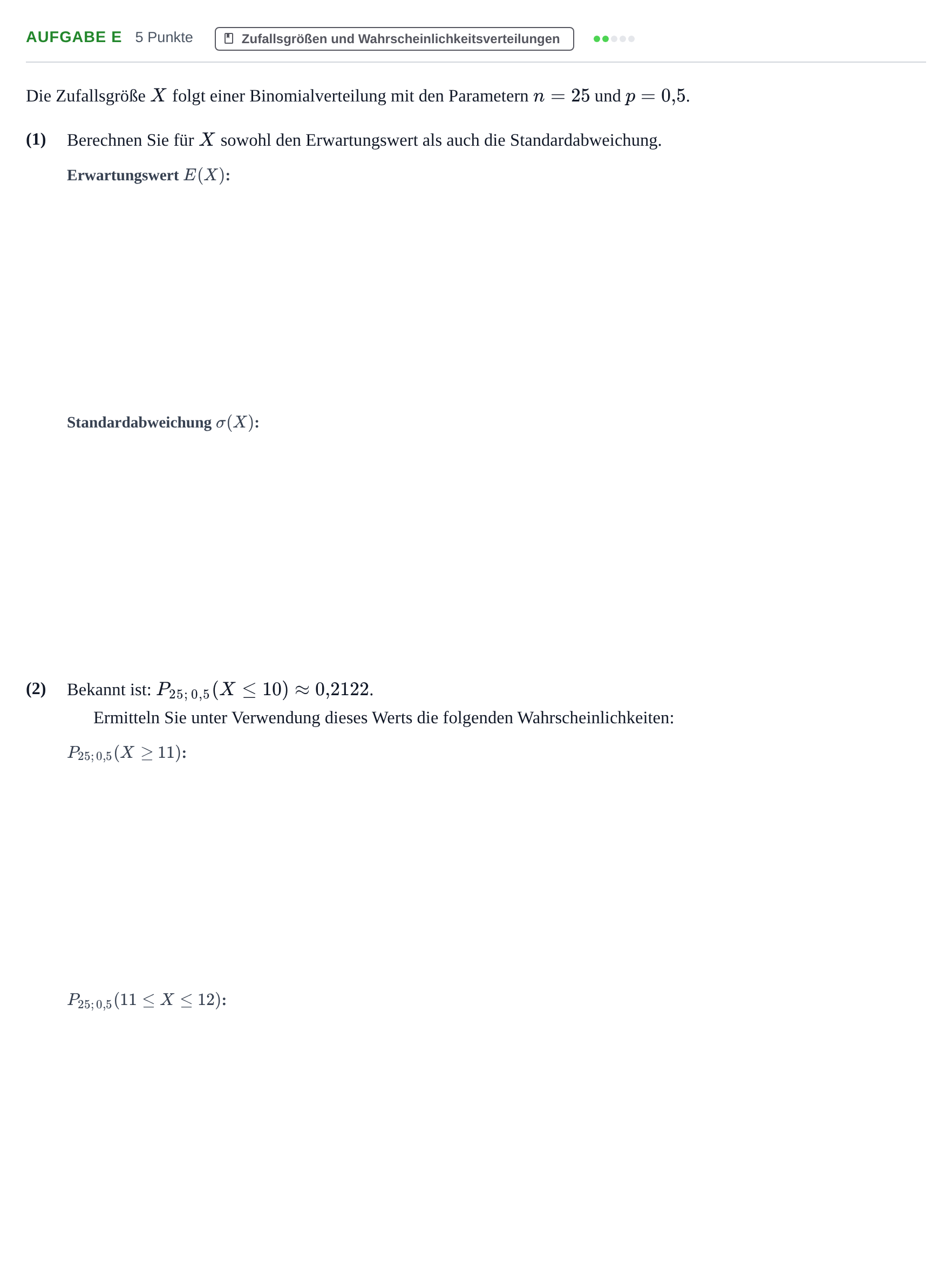 Aufgabenstellung: Aufgabe e · Abitur NRW Mathematik LK · Haupttermin · CAS · Weiterbildungsk 2021