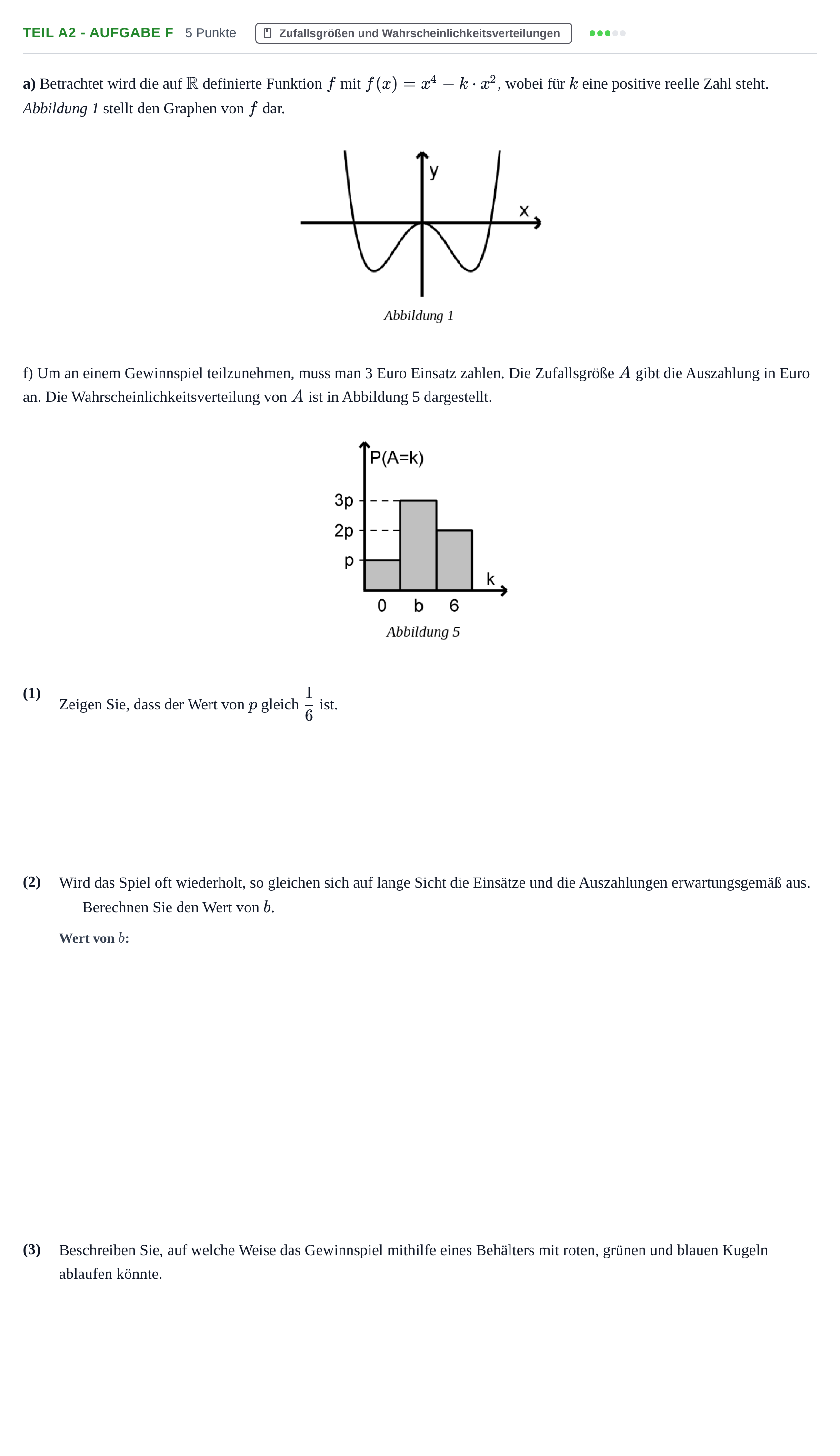 Aufgabenstellung: Teil A2 - Aufgabe f · Abitur NRW Mathematik LK · Haupttermin · GTR 2021