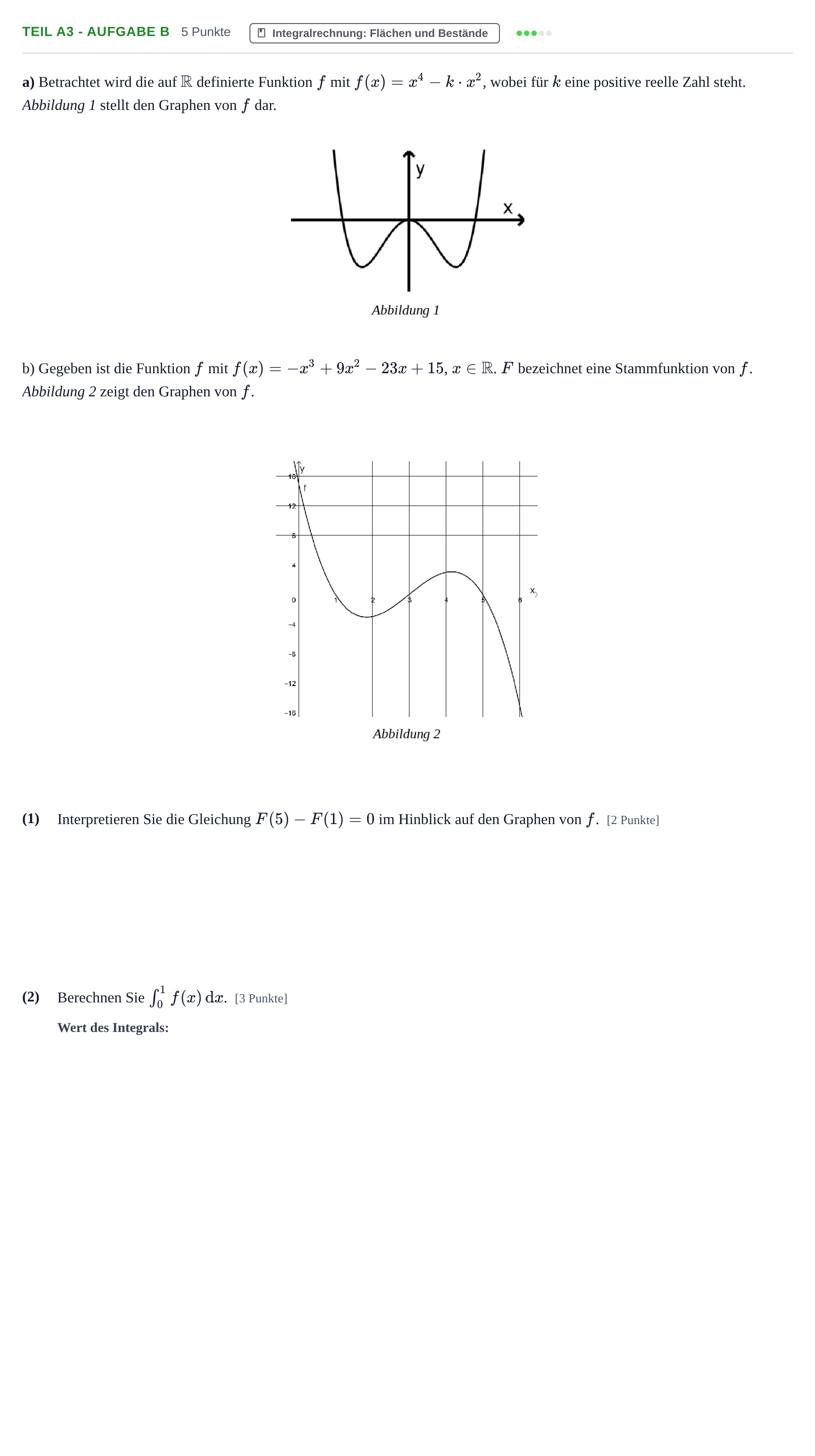 Aufgabenstellung: Teil A3 - Aufgabe b · Abitur NRW Mathematik LK · Haupttermin · GTR 2021