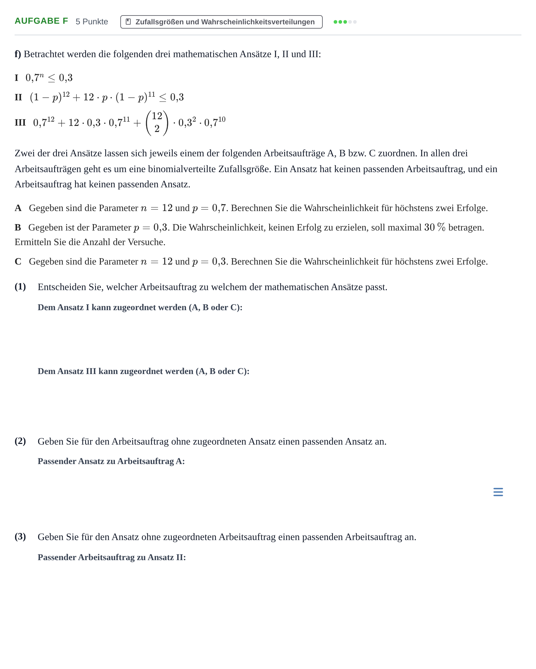 Aufgabenstellung: Aufgabe f · Abitur NRW Mathematik LK · Haupttermin · GTR · Weiterbildungsk 2021