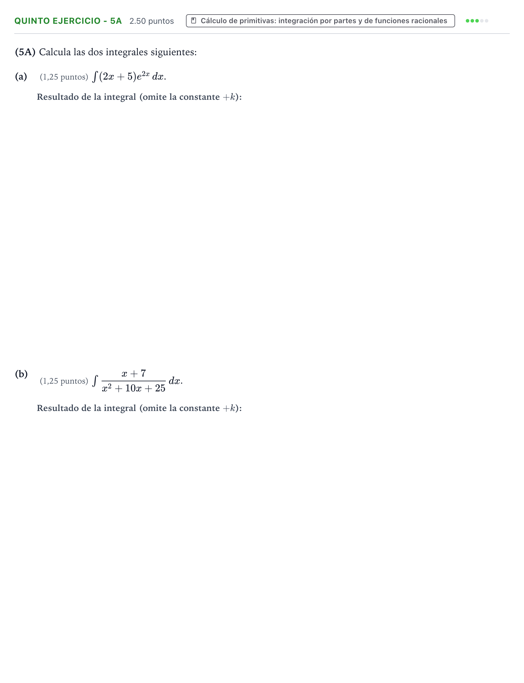 Enunciado: Ejercicio Quinto Ejercicio - 5A · Matemáticas II PAU País Vasco Extraordinaria 2025