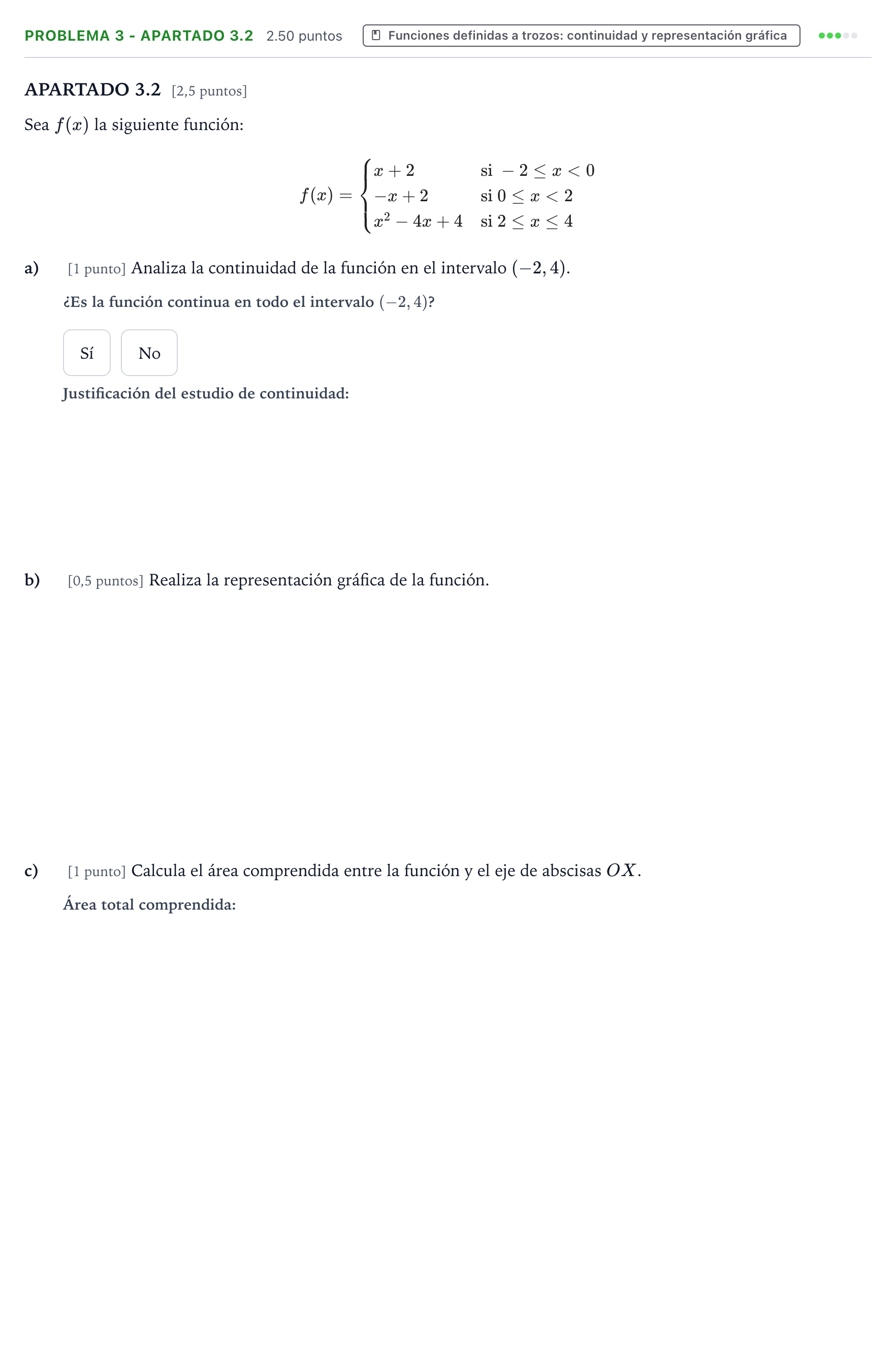 Enunciado: Problema 3 - Apartado 3.2 · Matemáticas aplicadas a las Ciencias Sociales II PAU País Vasco Extraordinaria 2025