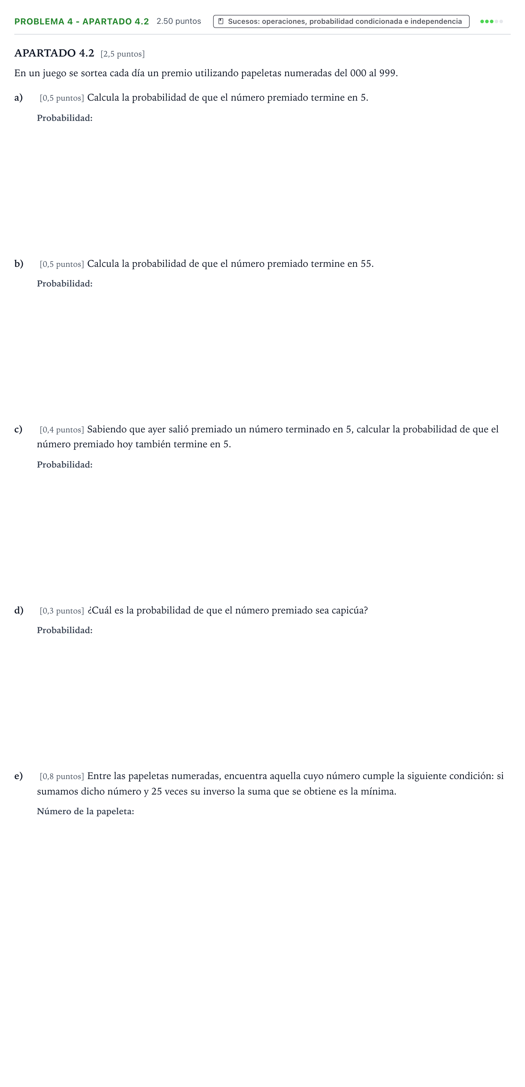 Enunciado: Problema 4 - Apartado 4.2 · Matemáticas aplicadas a las Ciencias Sociales II PAU País Vasco Extraordinaria 2025