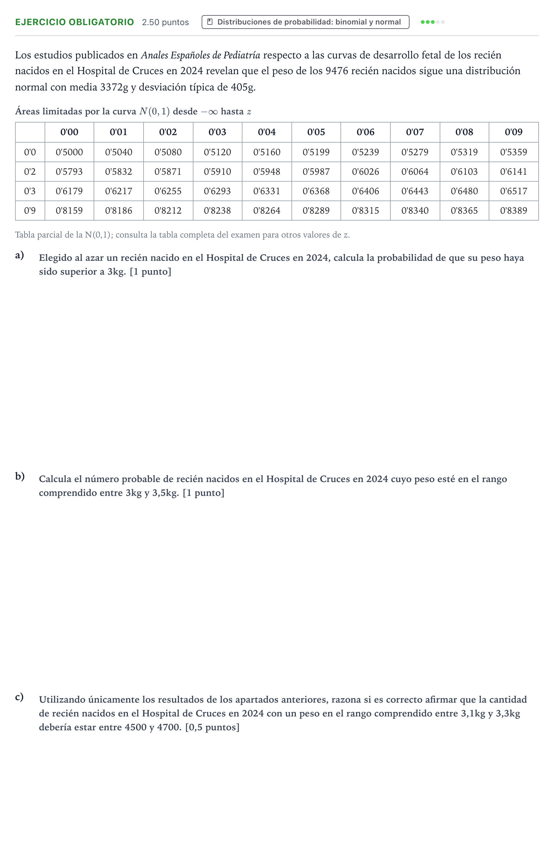 Enunciado: Ejercicio Obligatorio · Matemáticas II PAU País Vasco Ordinaria 2025