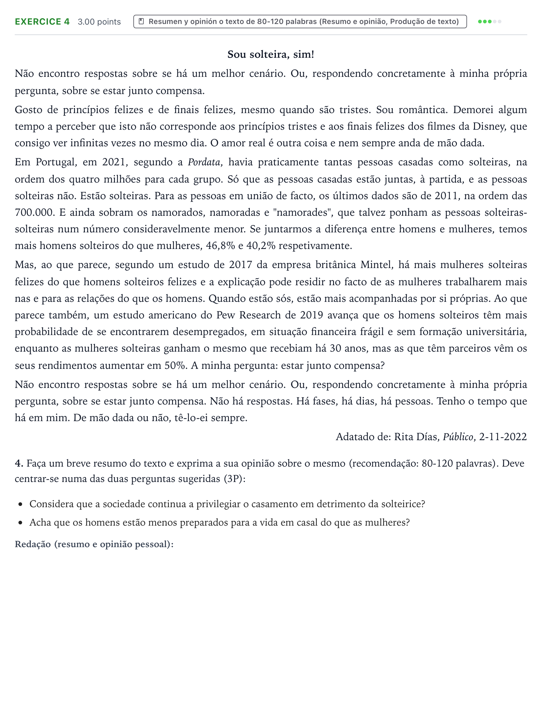 Enunciado: Problema 4 · Portugués PAU País Vasco Ordinaria 2025