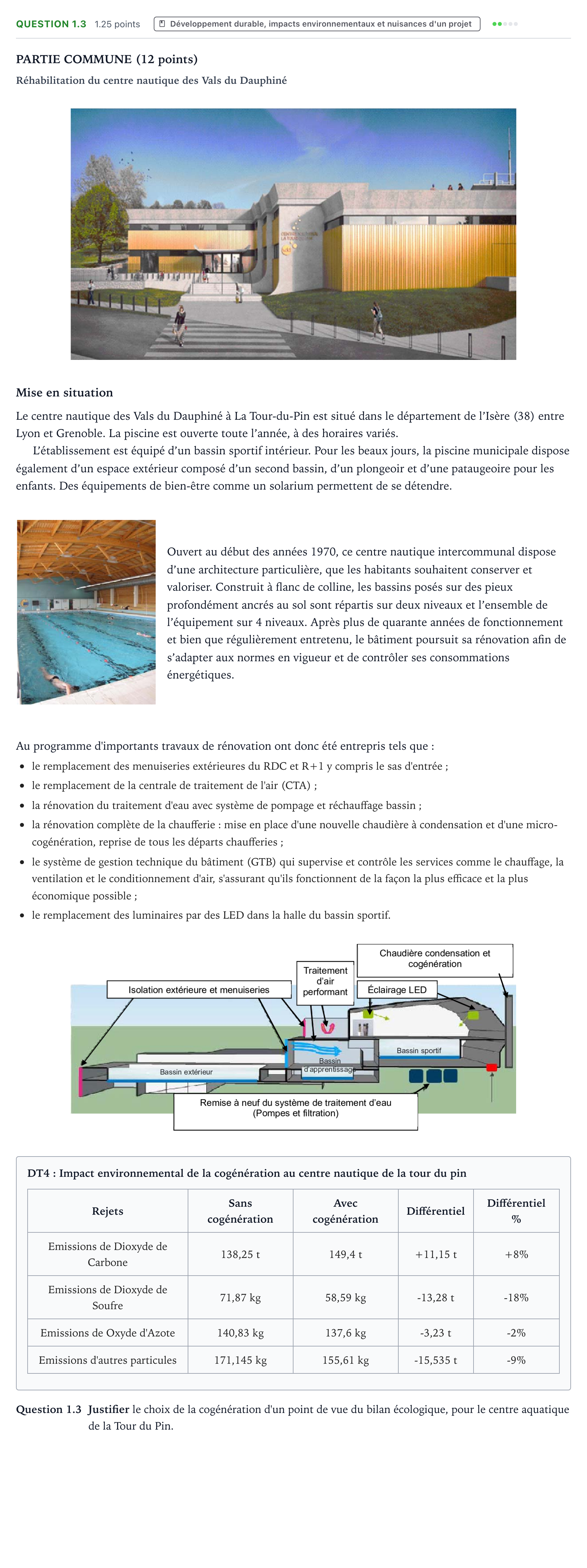 Énoncé: Question 1.3 · Bac STI2D Ingénierie, Innovation et Développement Durable Métropole Candidat libre - AC 2021