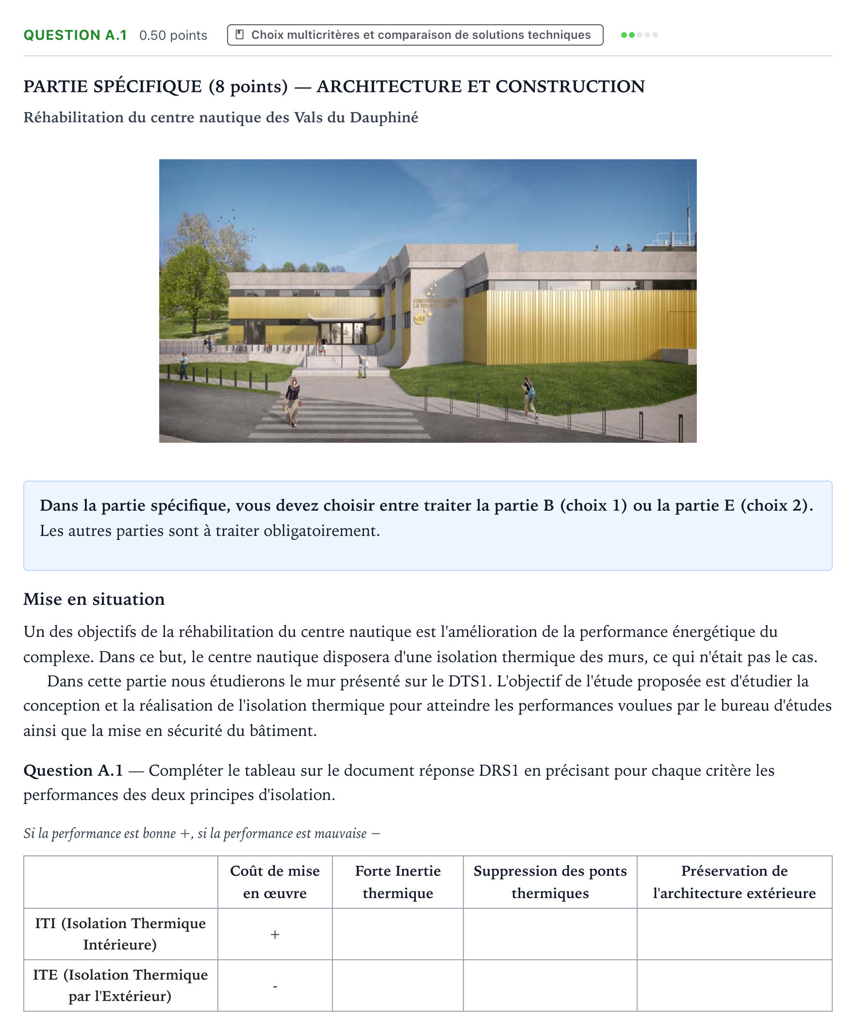 Énoncé: Question A.1 · Bac STI2D Ingénierie, Innovation et Développement Durable Métropole Candidat libre - AC 2021
