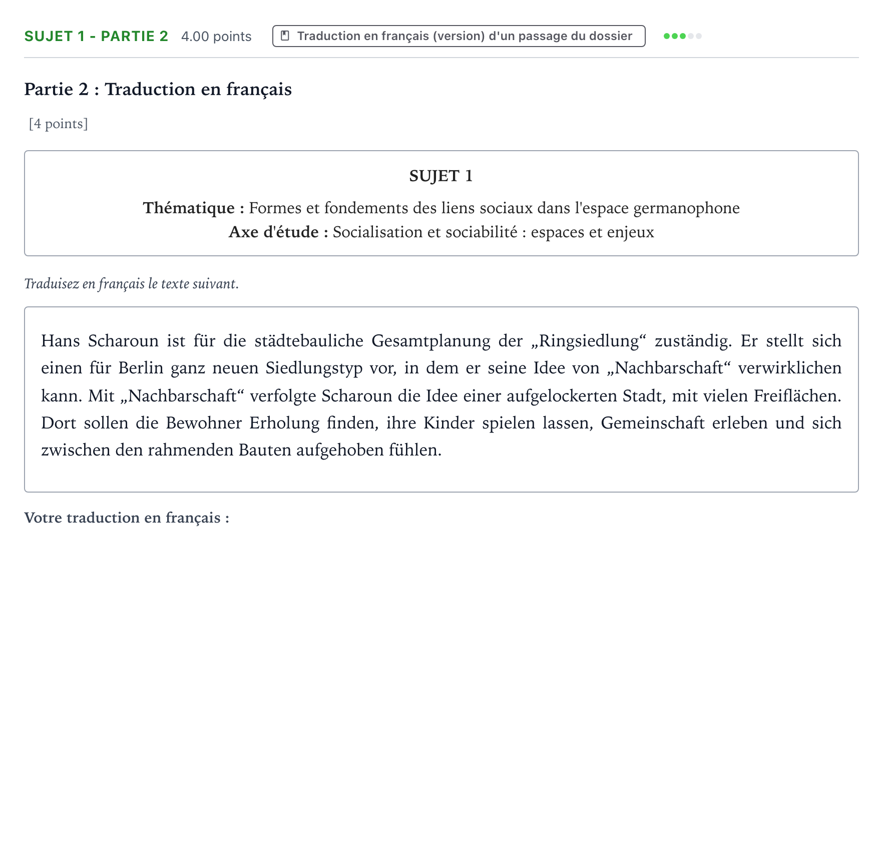Énoncé: Sujet 1 - Partie 2 · Bac Allemand Métropole Candidat libre 2021 (sujet 2)
