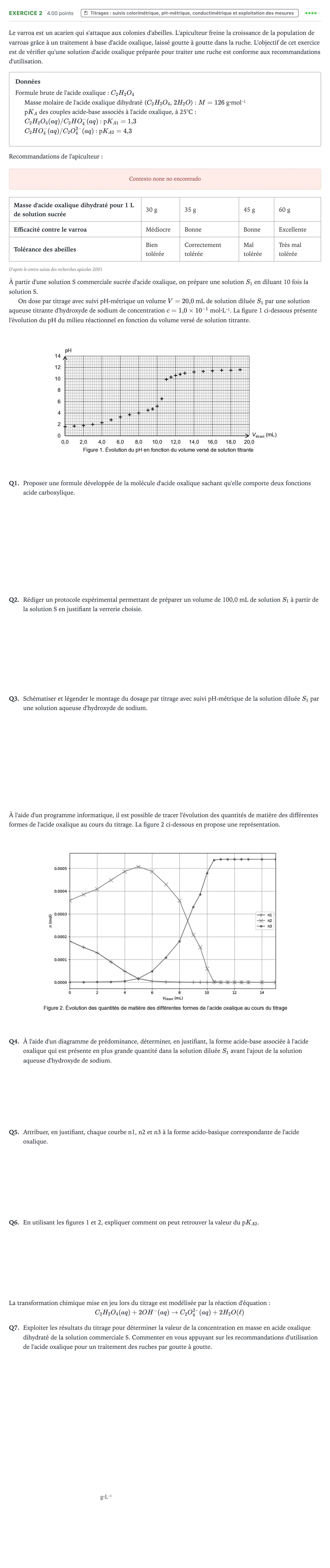 Énoncé: Exercice 2 · Bac Physique-Chimie Métropole 2 remplacement 2024