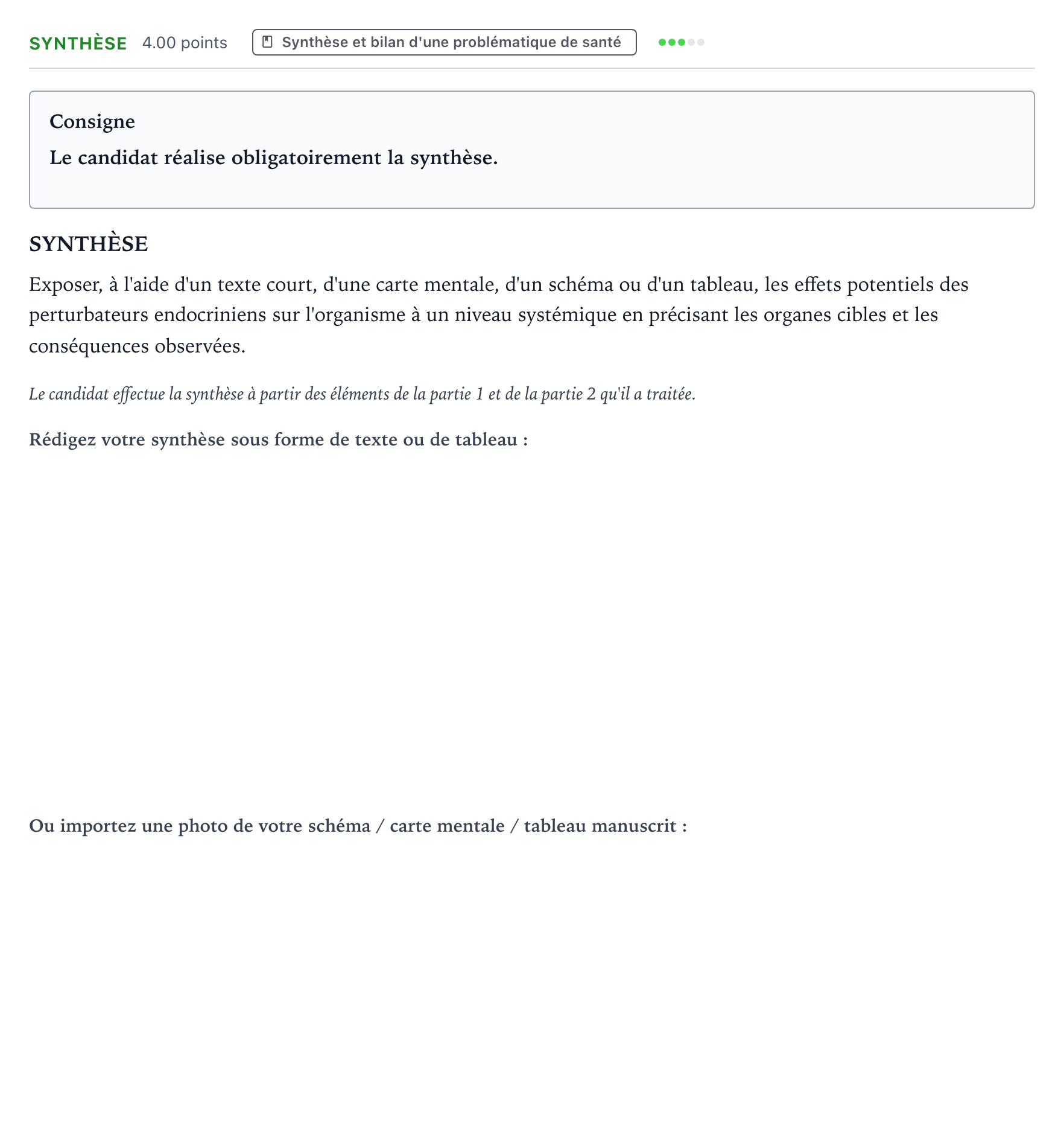 Énoncé: Exercice Synthèse · Bac ST2S Chimie, Biologie et Physiopathologie Humaines Métropole Candidat libre 2021