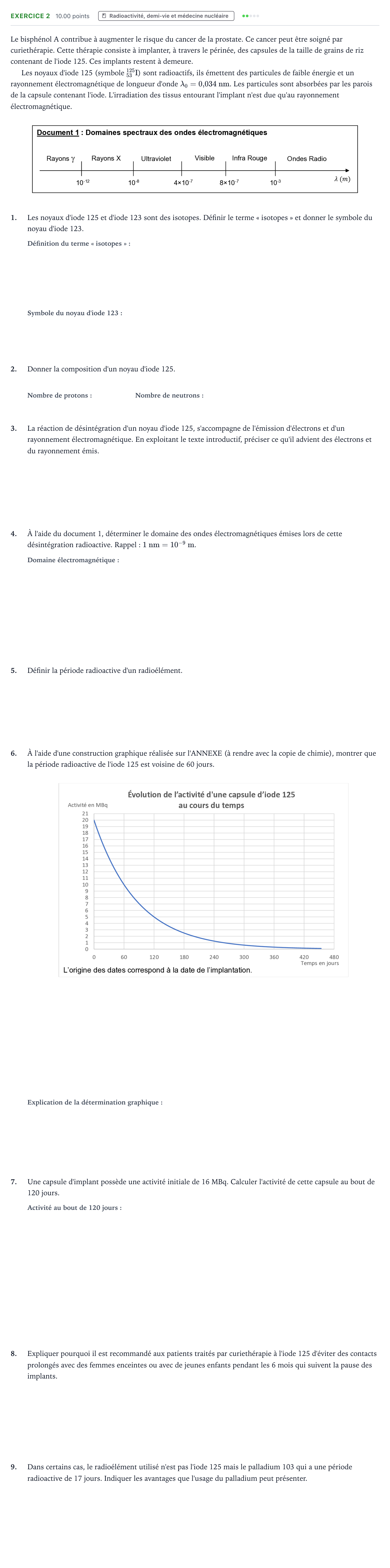 Énoncé: Exercice 2 · Bac ST2S Chimie, Biologie et Physiopathologie Humaines Métropole Candidat libre 2021