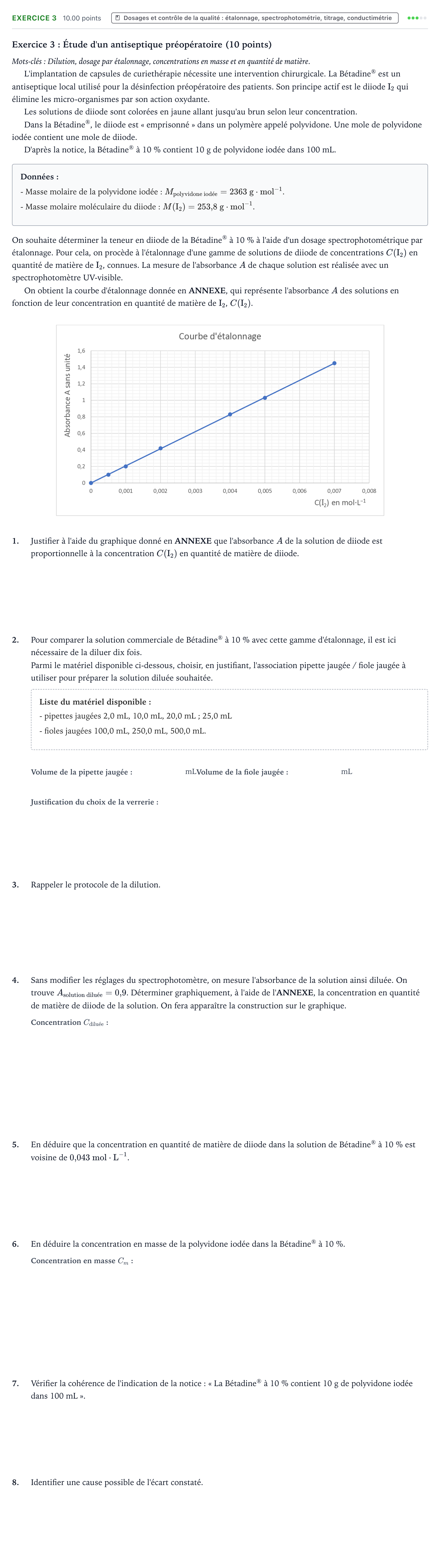 Énoncé: Exercice 3 · Bac ST2S Chimie, Biologie et Physiopathologie Humaines Métropole Candidat libre 2021
