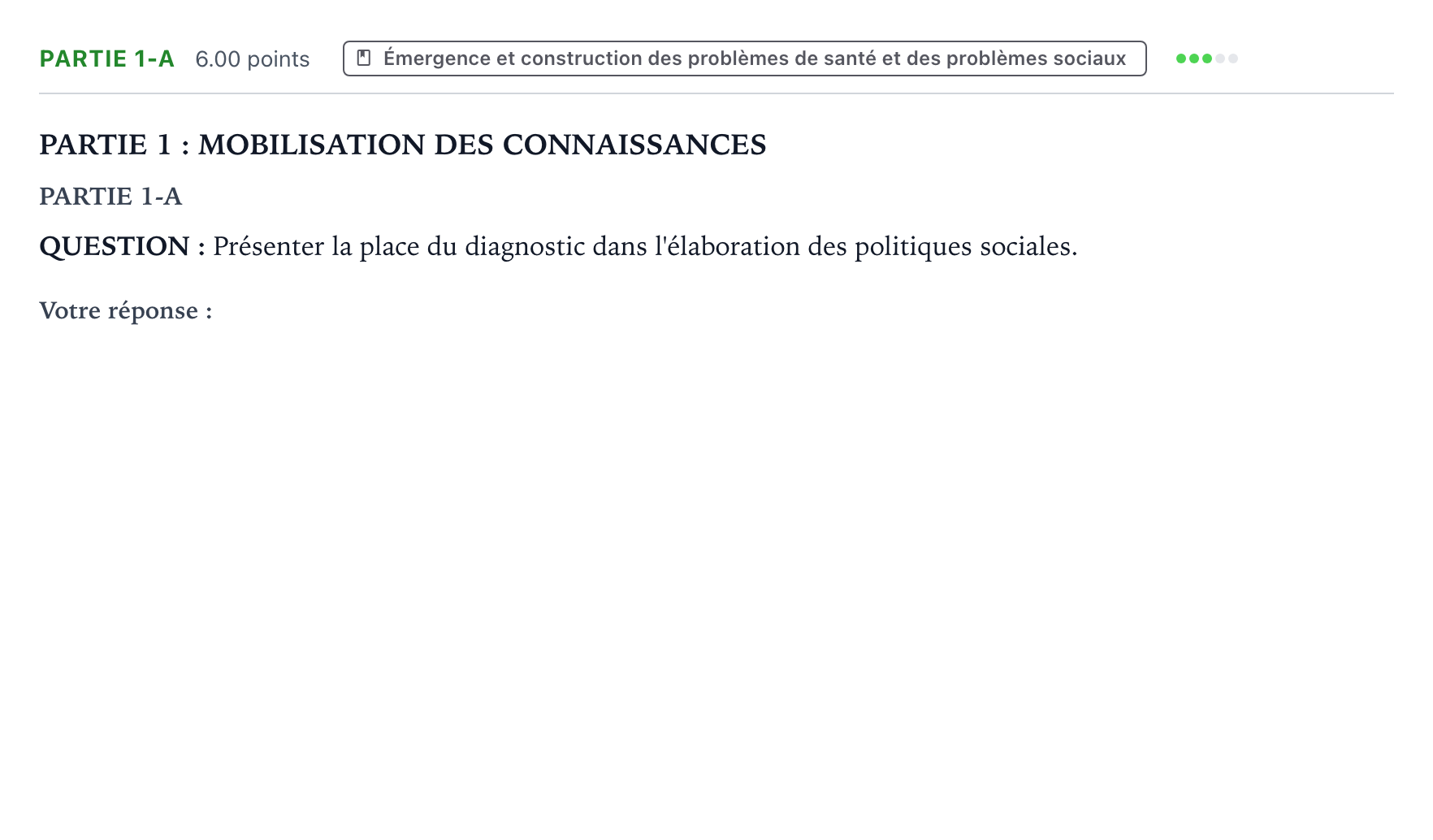 Énoncé: Partie 1-A · Bac ST2S Sciences et Techniques Sanitaires et Sociales Métropole Candidat libre 2021